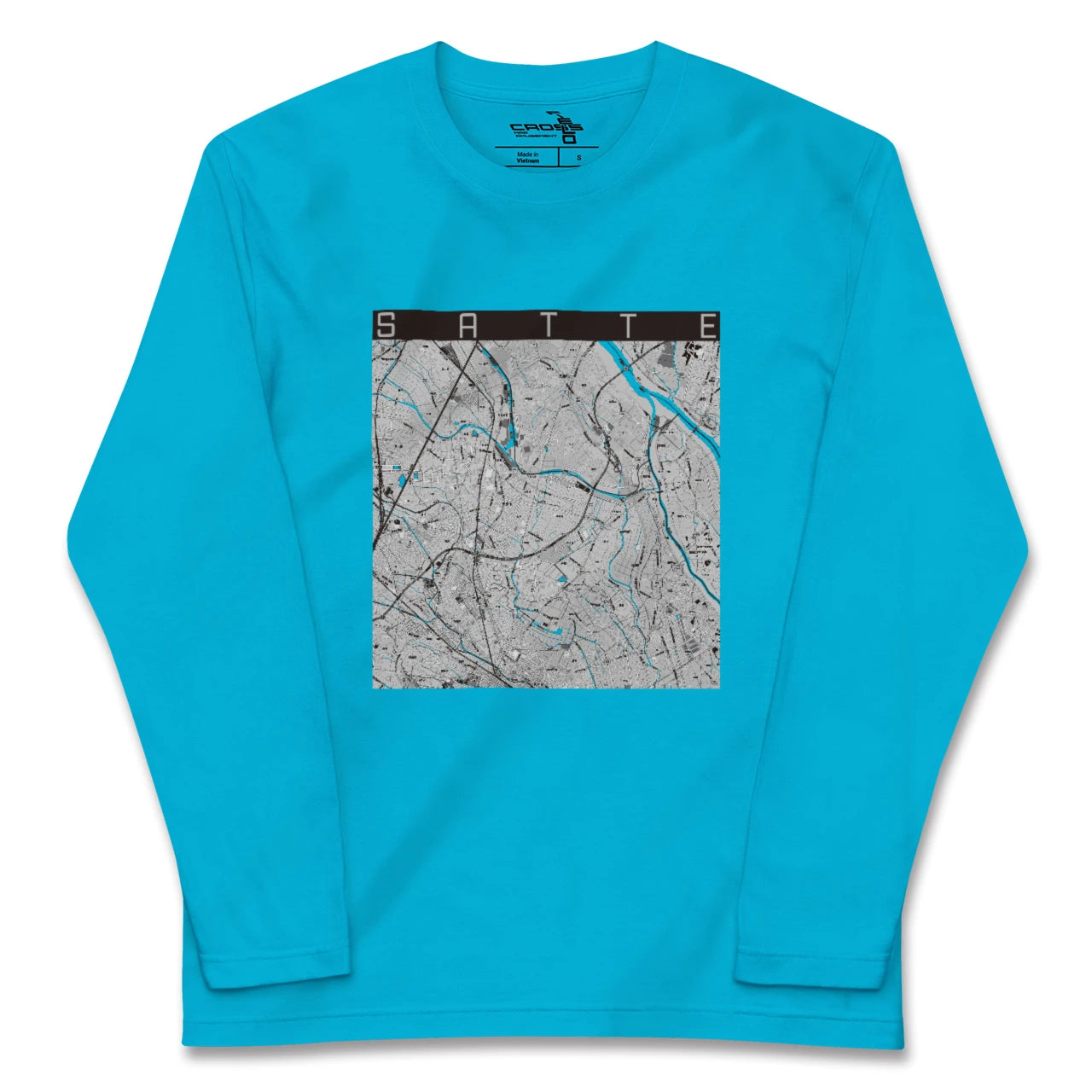 【幸手(埼玉県)】地図柄ロングスリーブTシャツ
