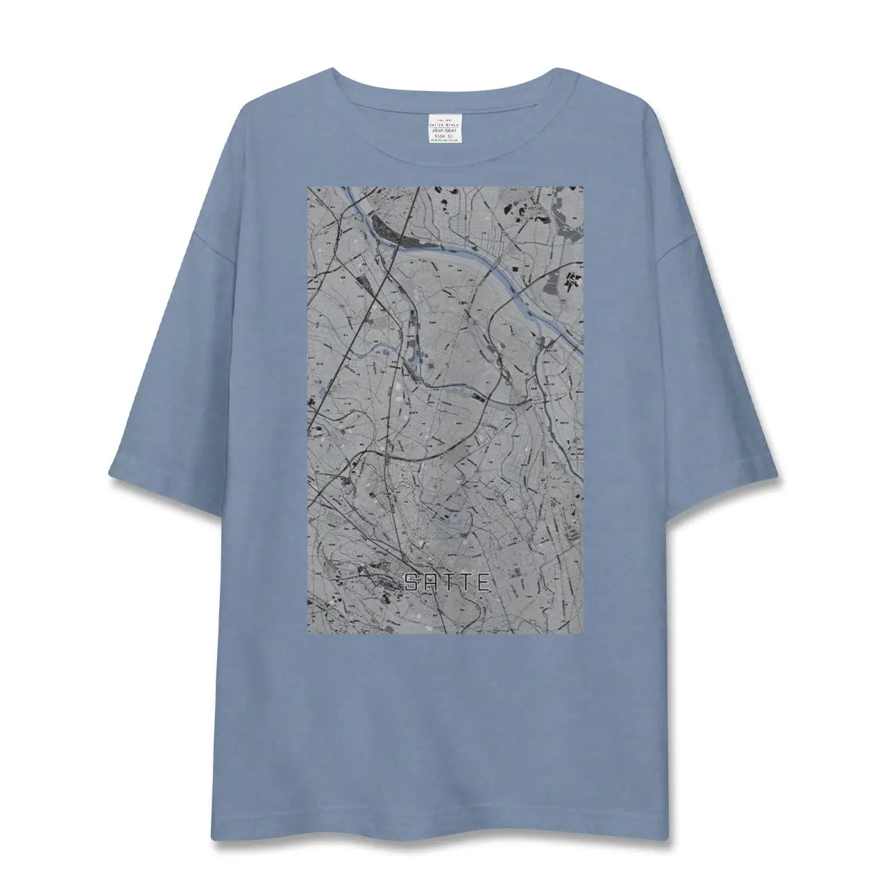 【幸手(埼玉県)】地図柄ビッグシルエットTシャツ