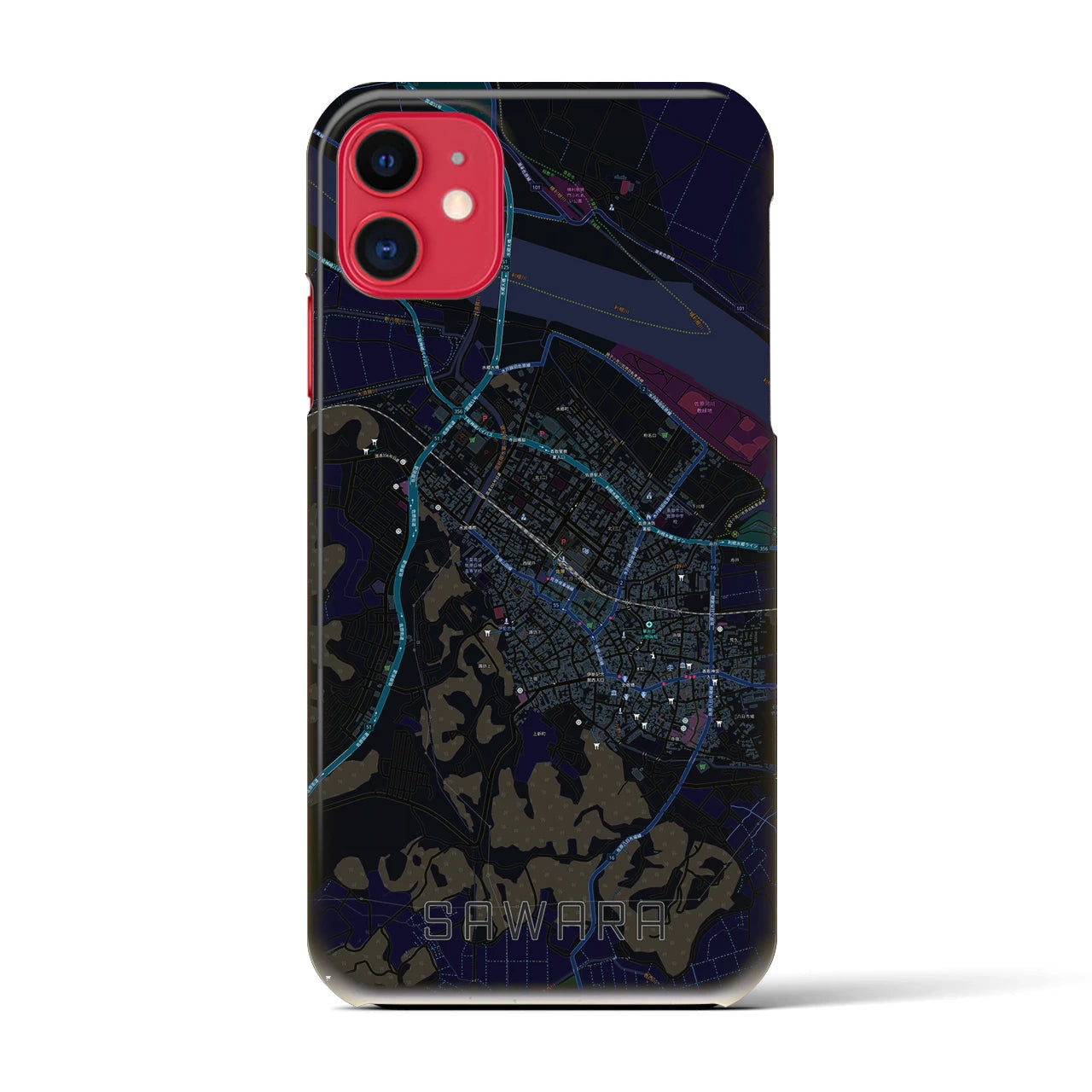 【佐原(千葉県)】地図柄iPhoneケース(バックカバータイプ)