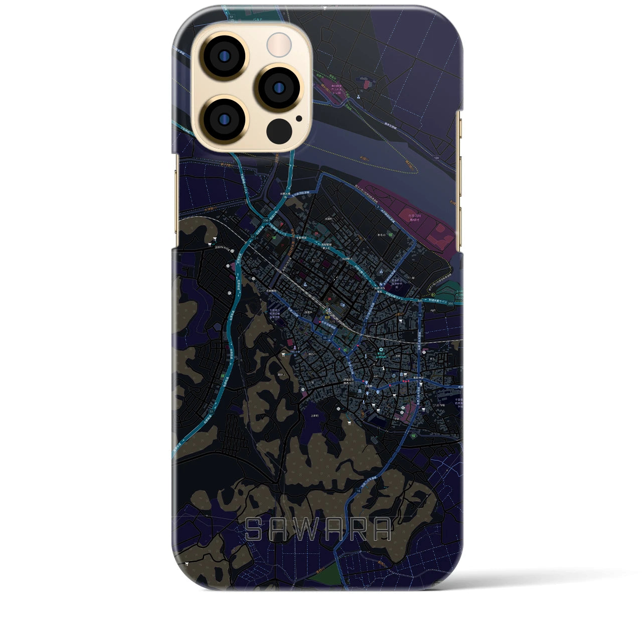 【佐原(千葉県)】地図柄iPhoneケース(バックカバータイプ)