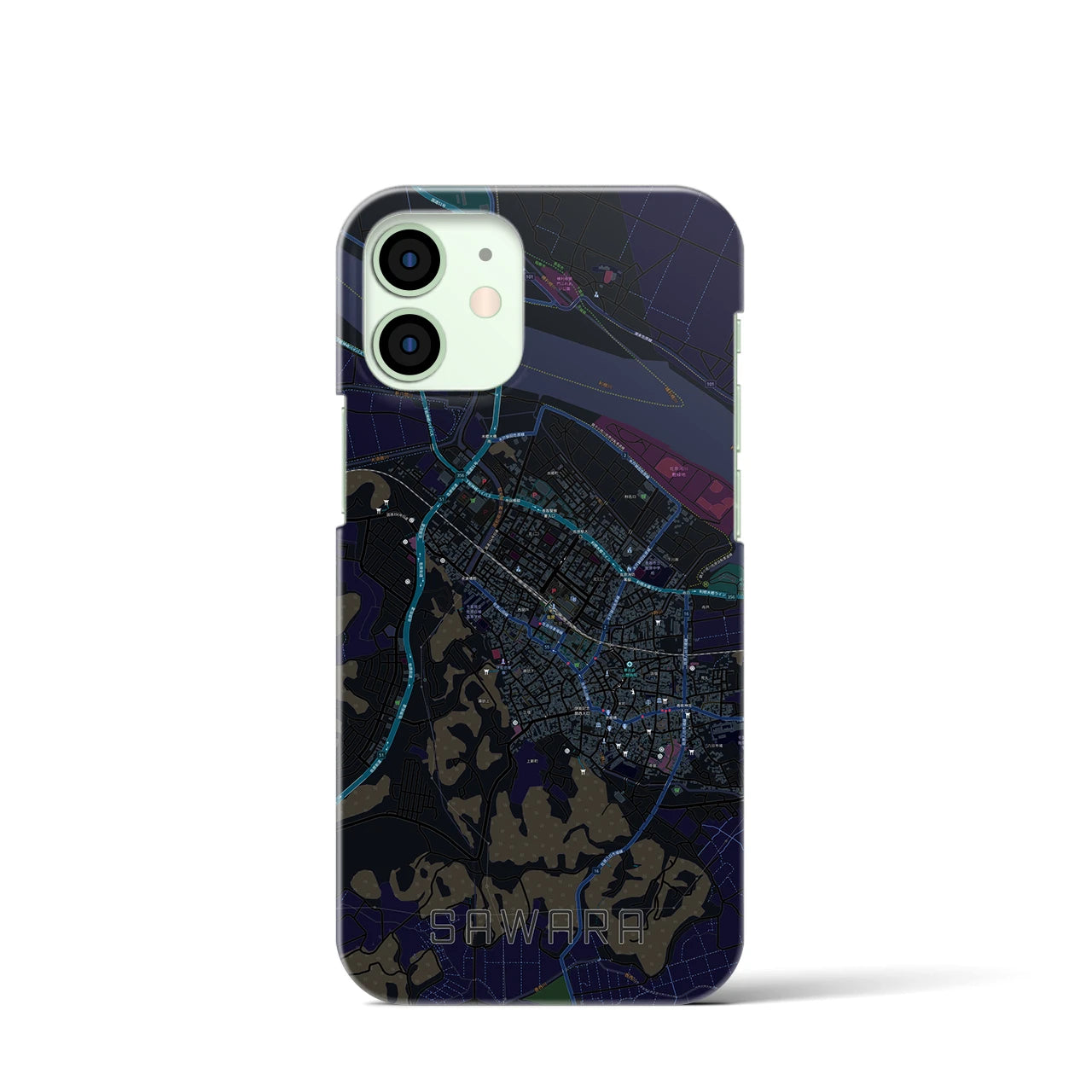 【佐原(千葉県)】地図柄iPhoneケース(バックカバータイプ)