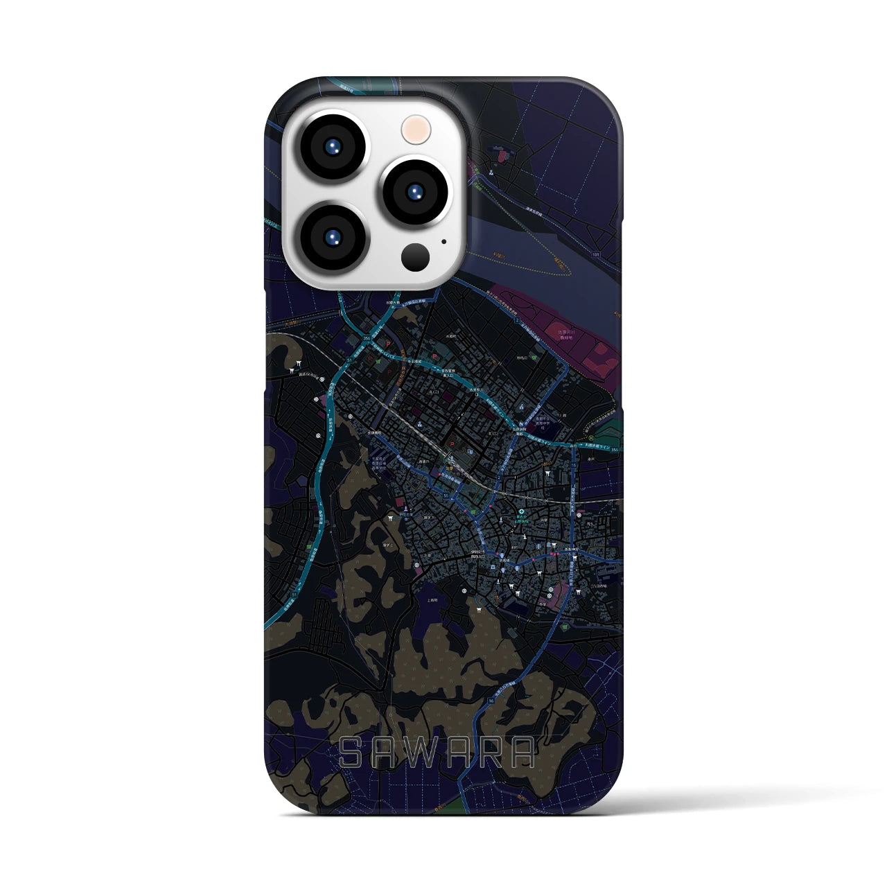 【佐原(千葉県)】地図柄iPhoneケース(バックカバータイプ)