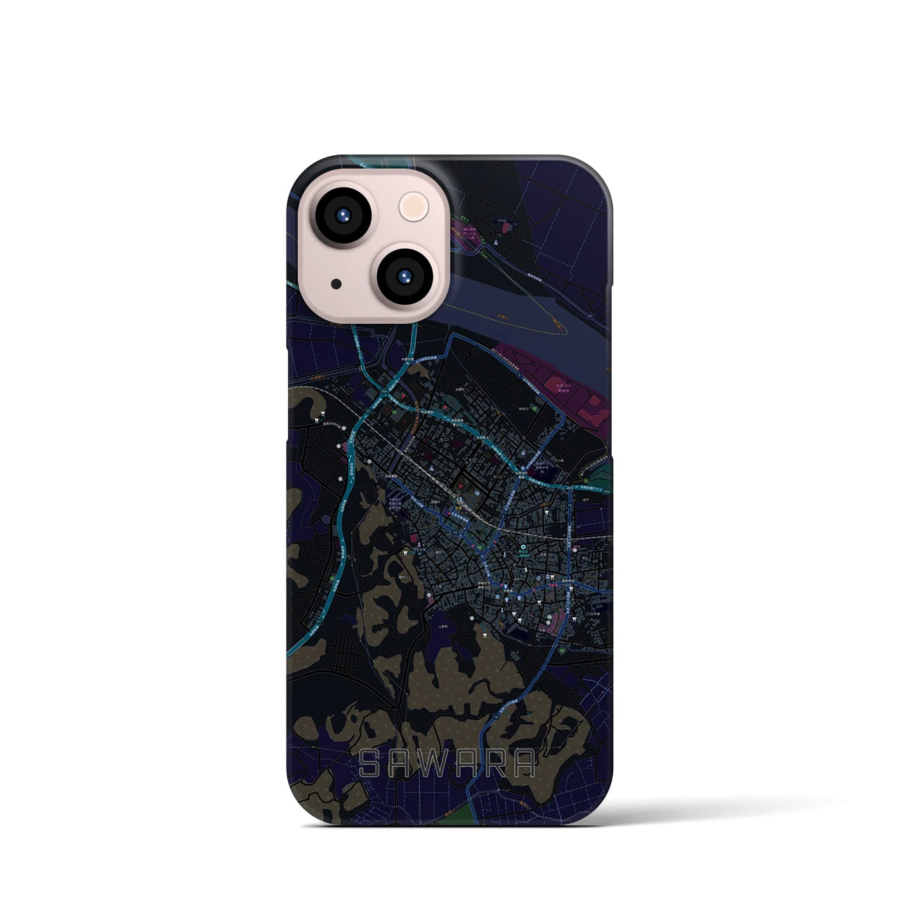 【佐原(千葉県)】地図柄iPhoneケース(バックカバータイプ)