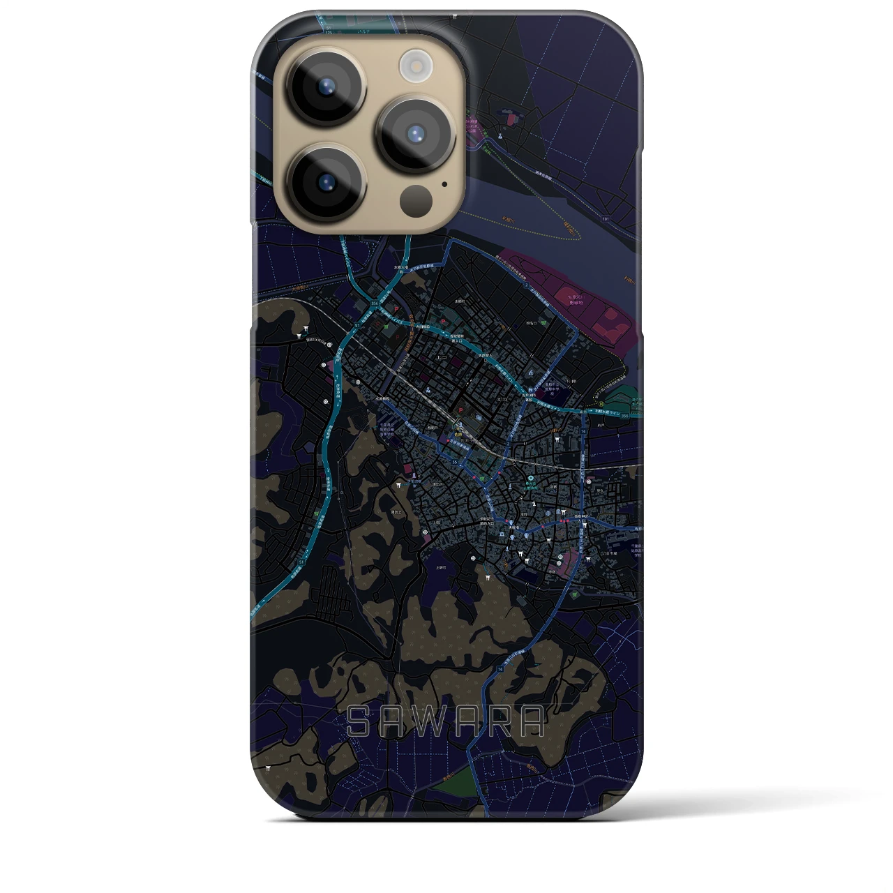 【佐原(千葉県)】地図柄iPhoneケース(バックカバータイプ)