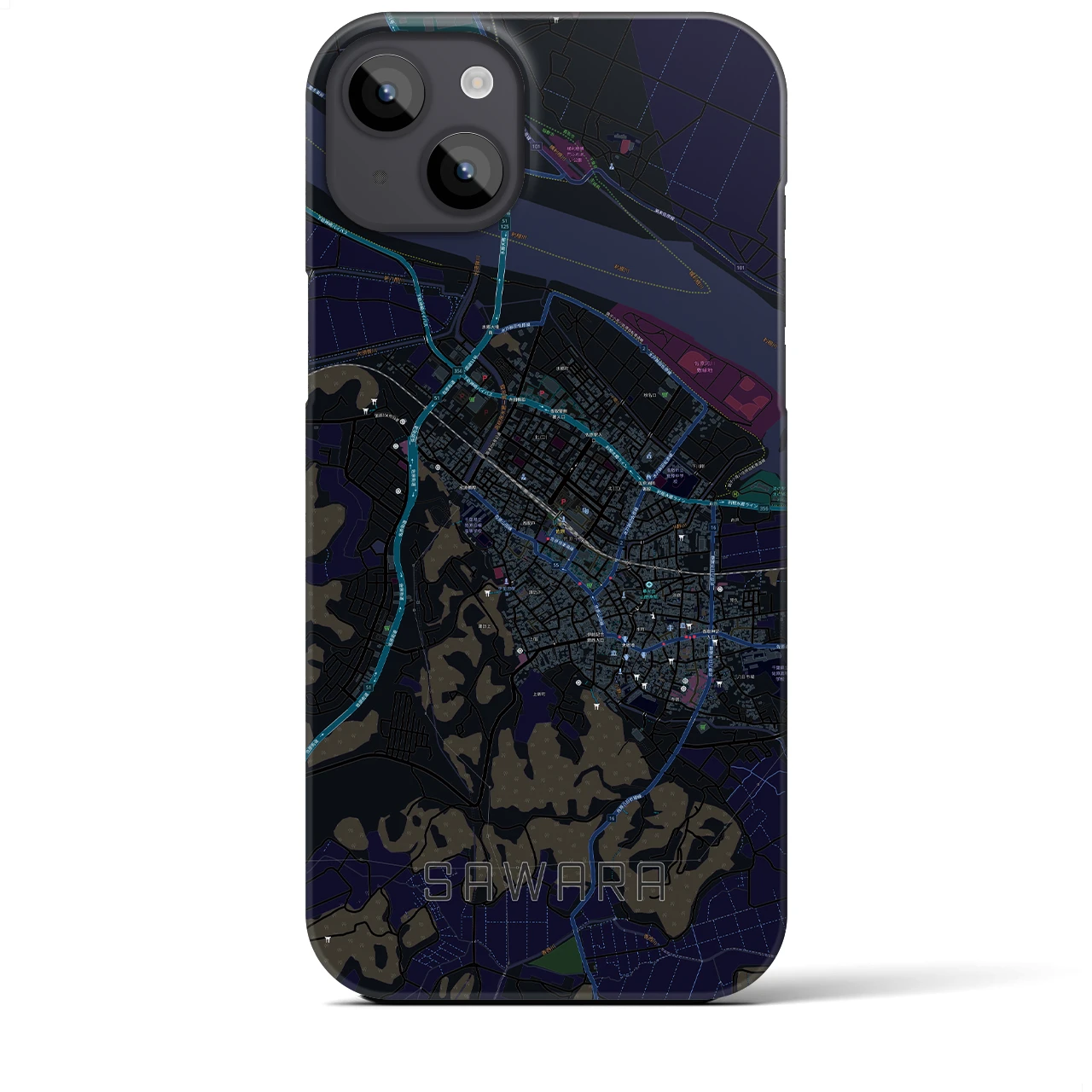 【佐原(千葉県)】地図柄iPhoneケース(バックカバータイプ)