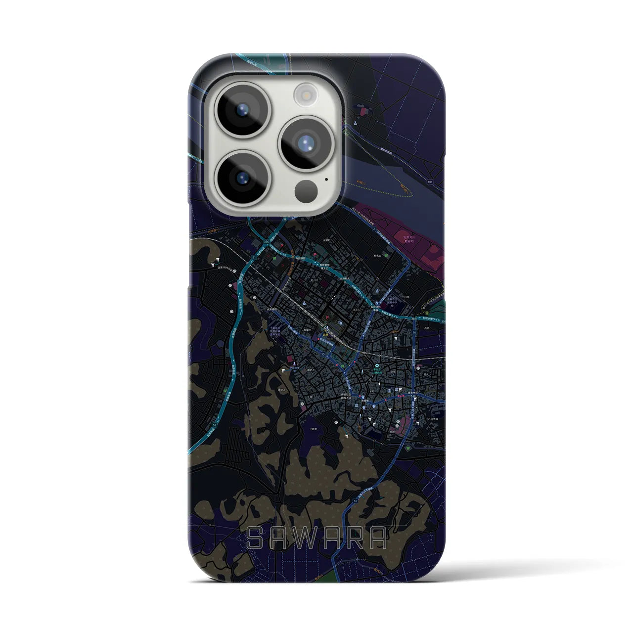 【佐原(千葉県)】地図柄iPhoneケース(バックカバータイプ)