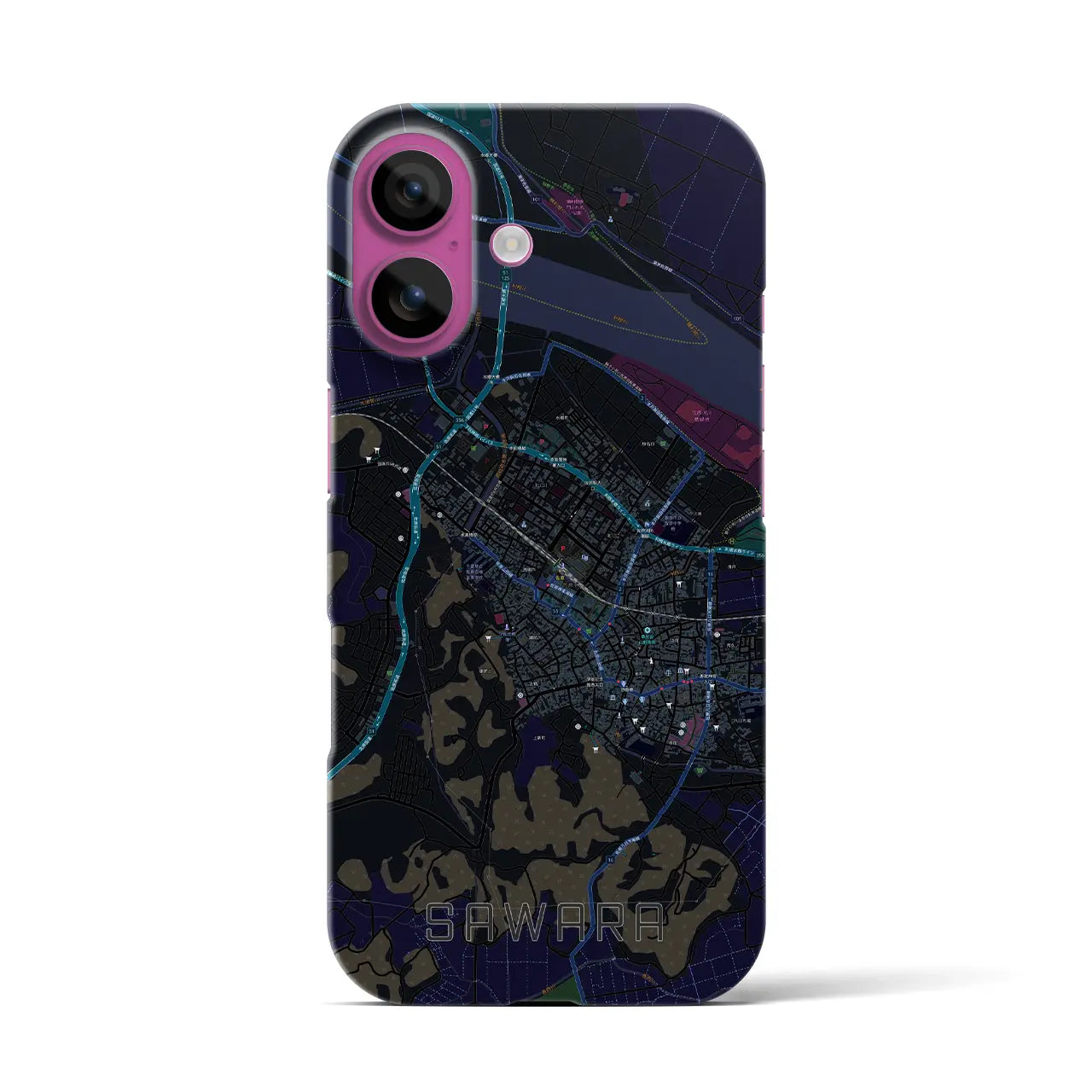 【佐原(千葉県)】地図柄iPhoneケース(バックカバータイプ)