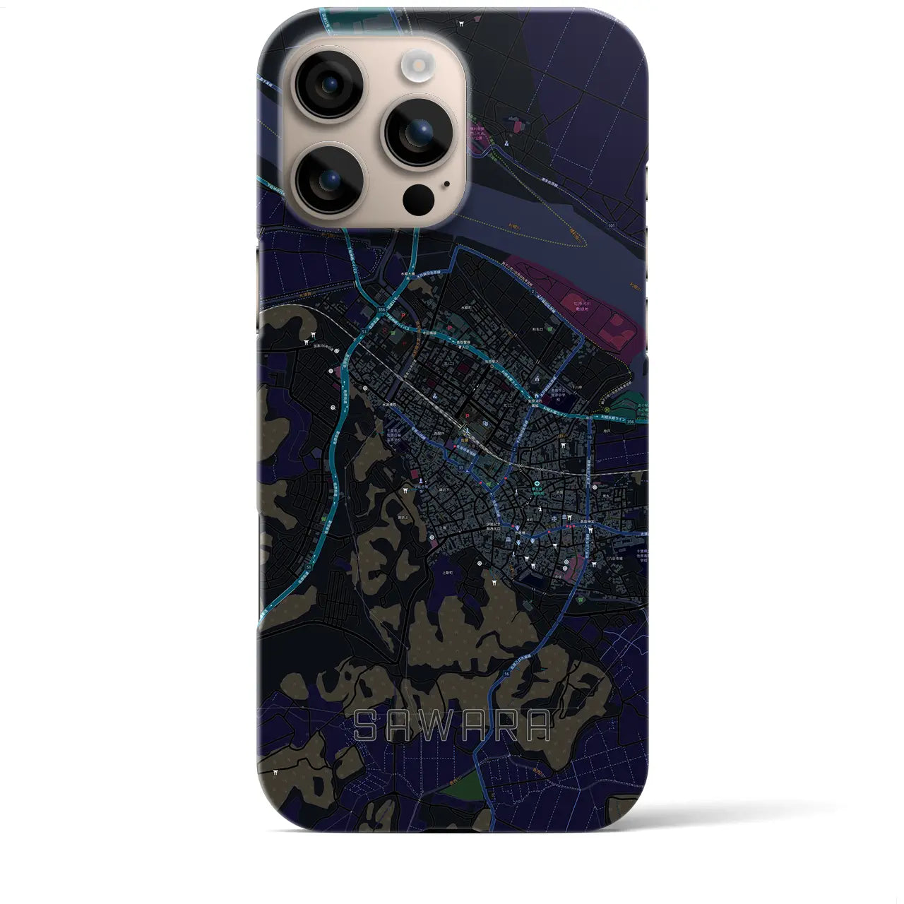 【佐原(千葉県)】地図柄iPhoneケース(バックカバータイプ)