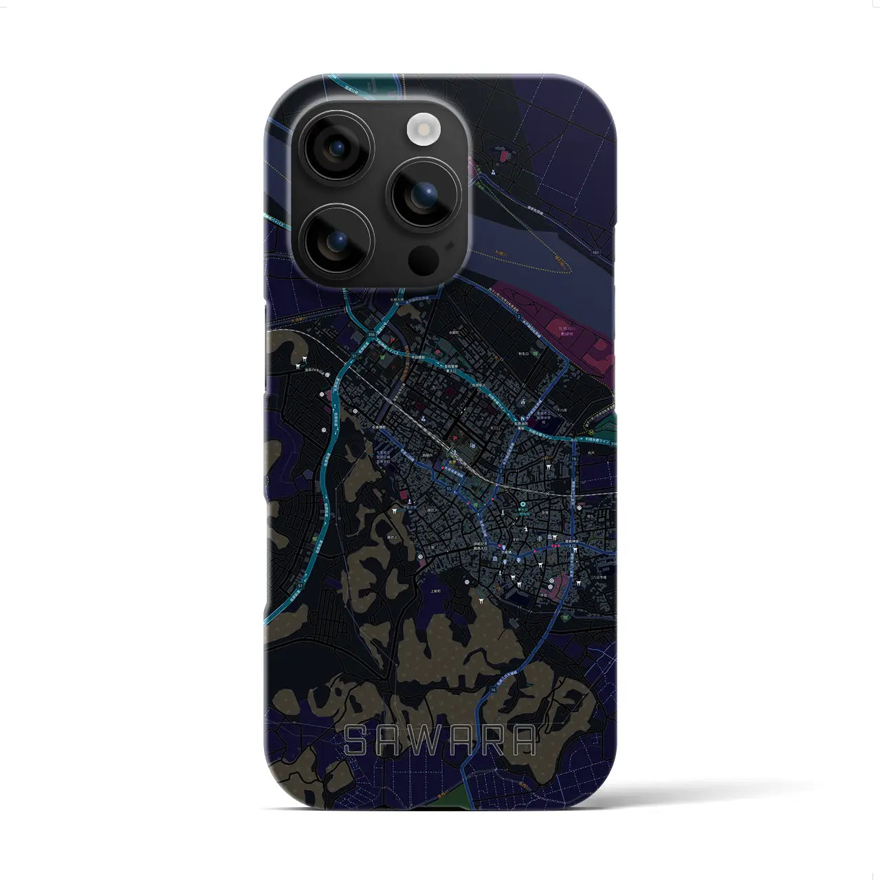 【佐原(千葉県)】地図柄iPhoneケース(バックカバータイプ)