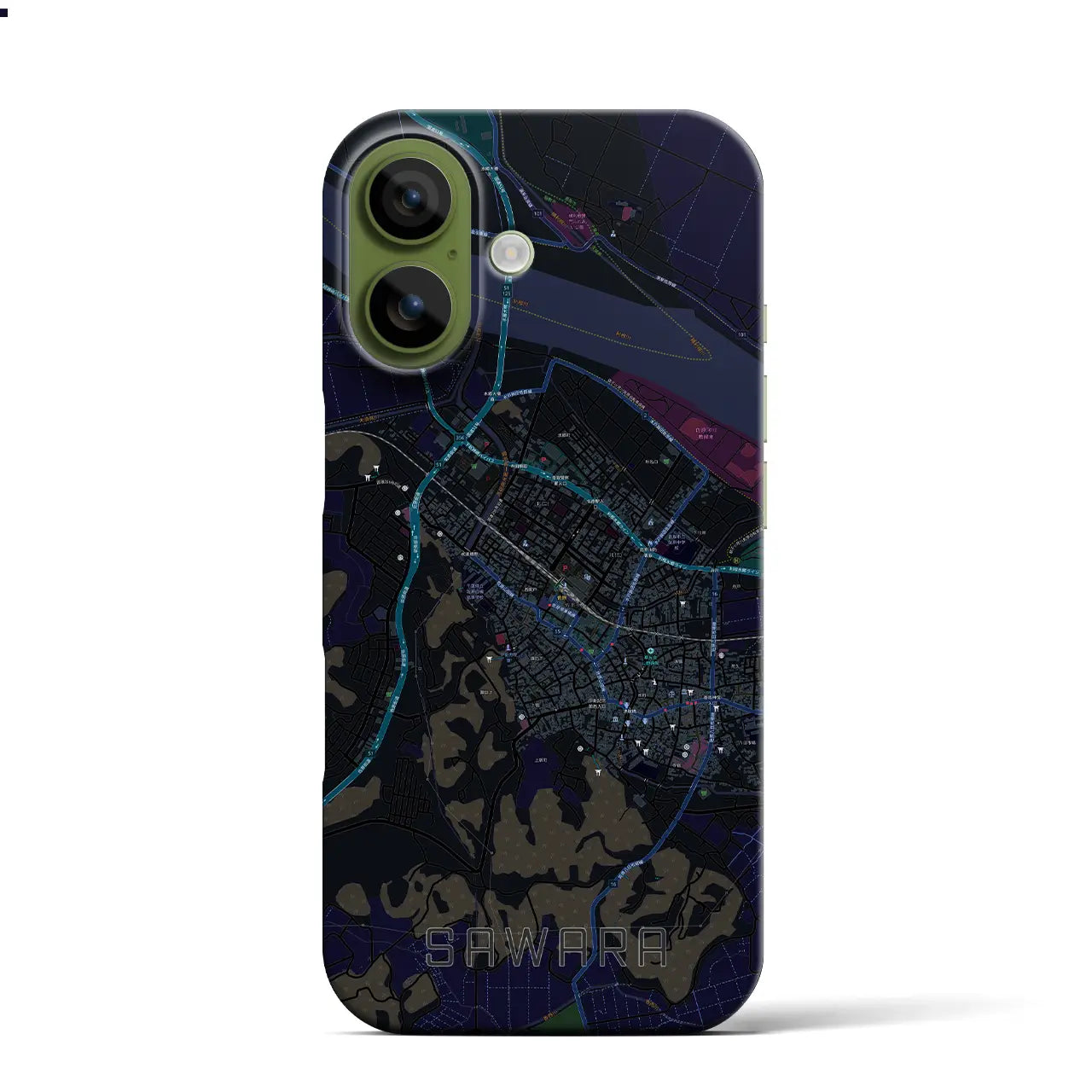 【佐原(千葉県)】地図柄iPhoneケース(バックカバータイプ)