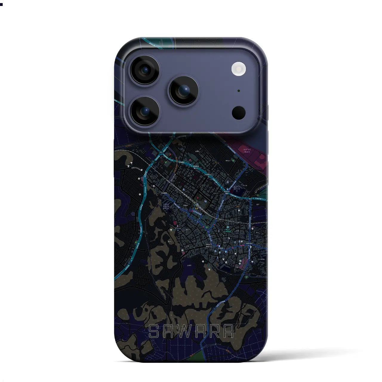 【佐原(千葉県)】地図柄iPhoneケース(バックカバータイプ)