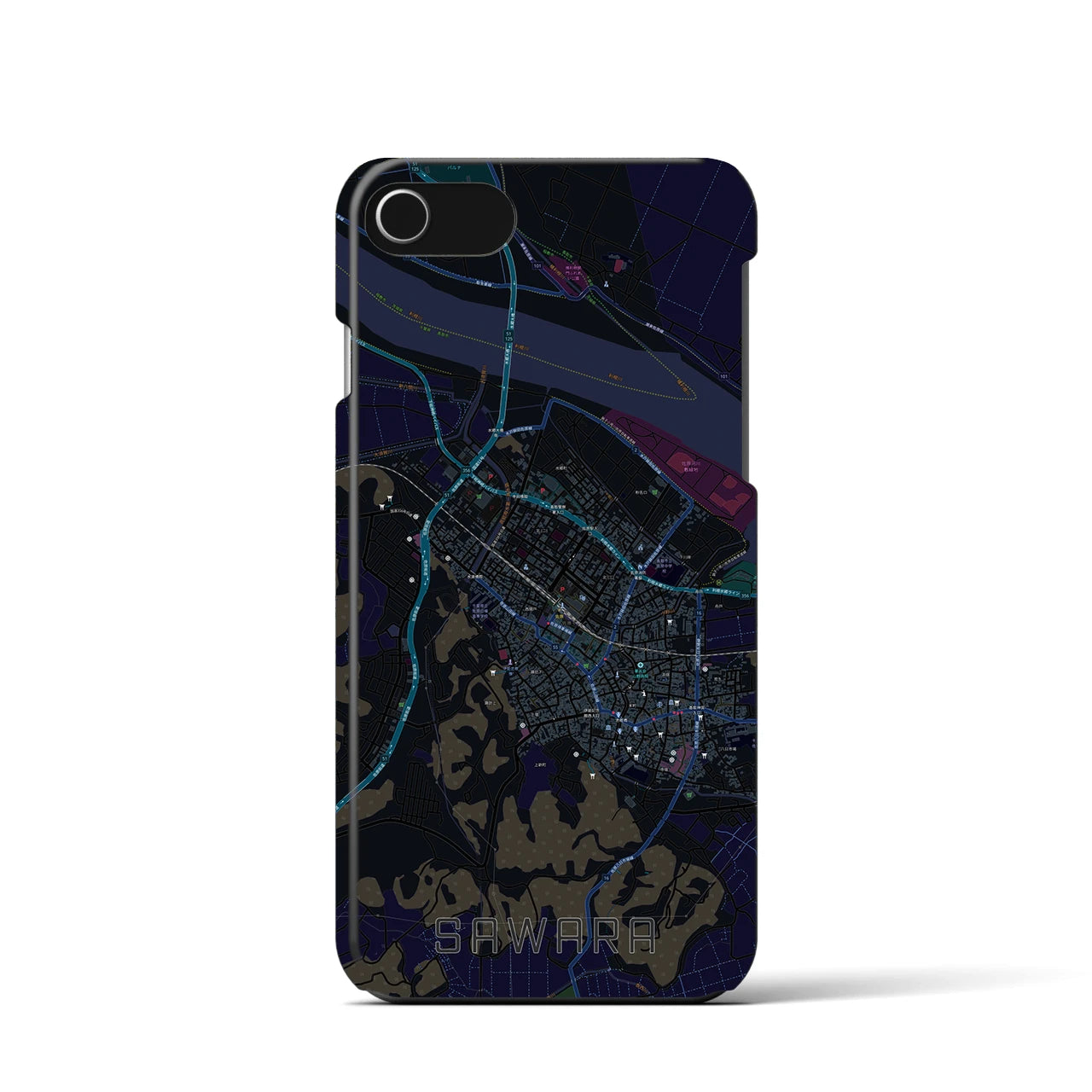 【佐原(千葉県)】地図柄iPhoneケース(バックカバータイプ)