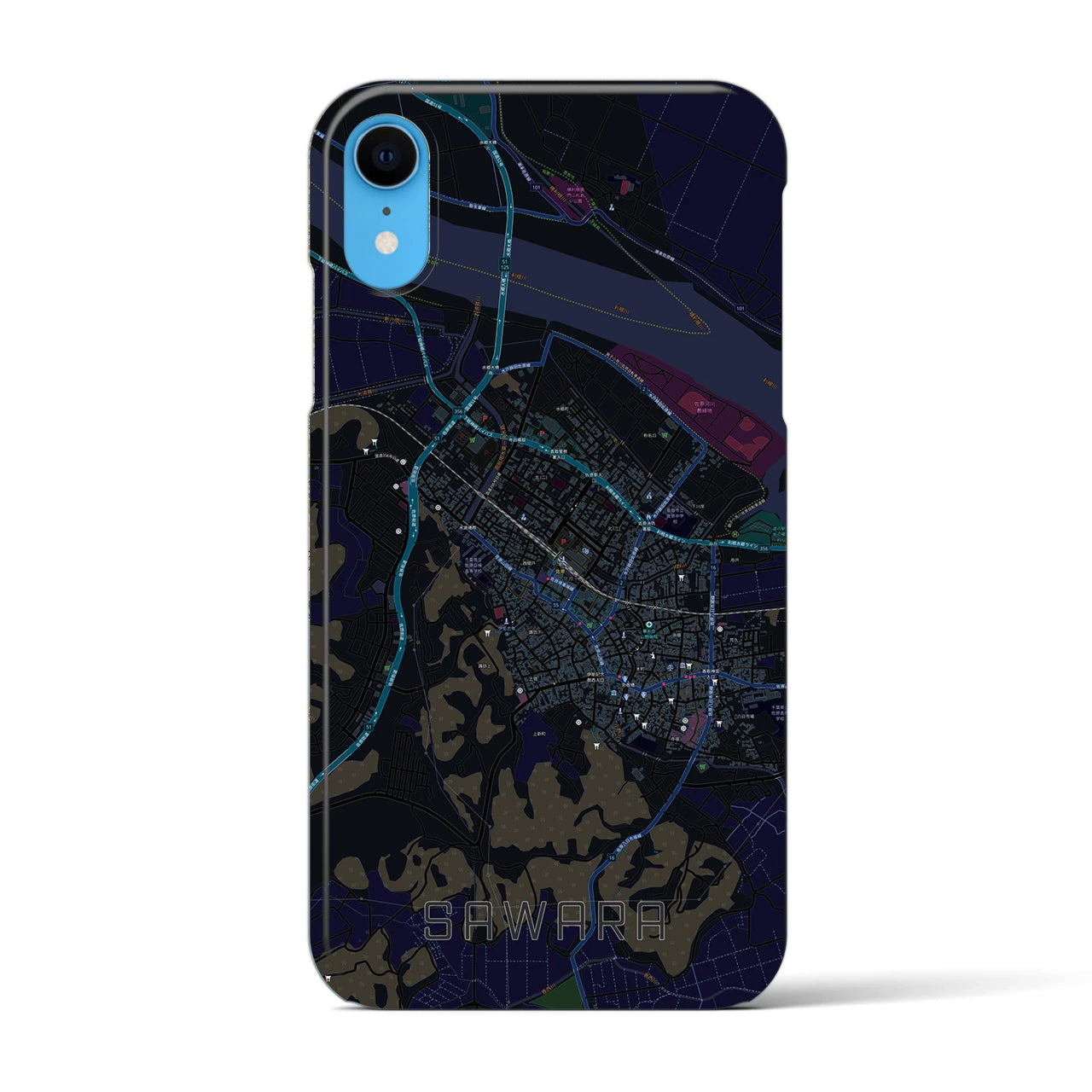 【佐原(千葉県)】地図柄iPhoneケース(バックカバータイプ)