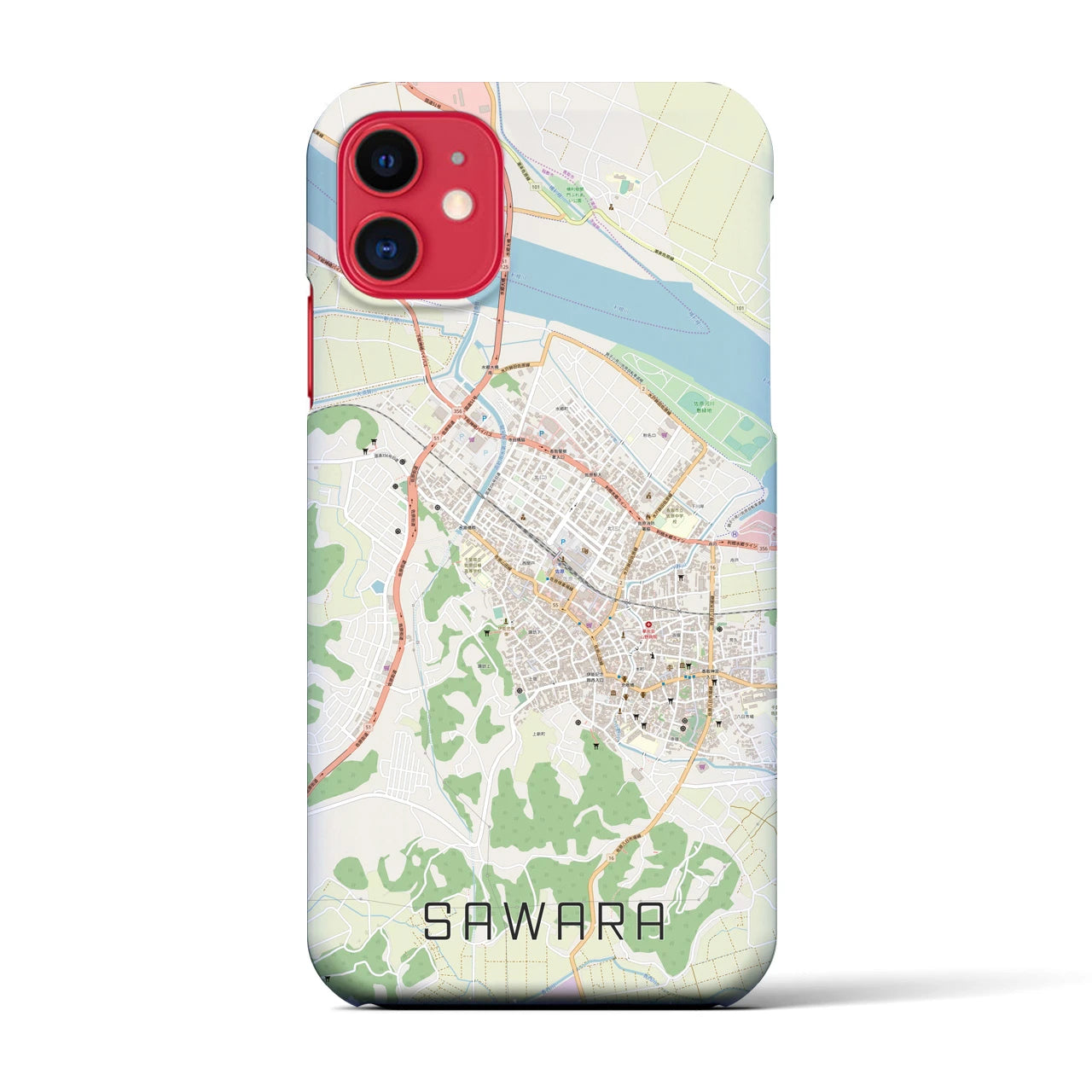 【佐原(千葉県)】地図柄iPhoneケース(バックカバータイプ)
