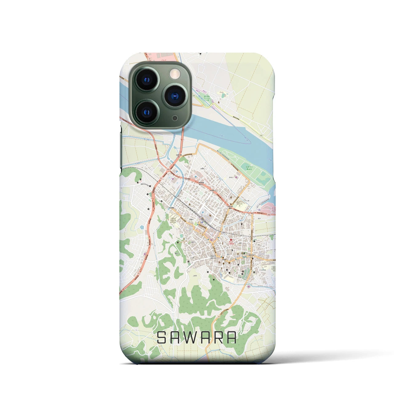 【佐原(千葉県)】地図柄iPhoneケース(バックカバータイプ)