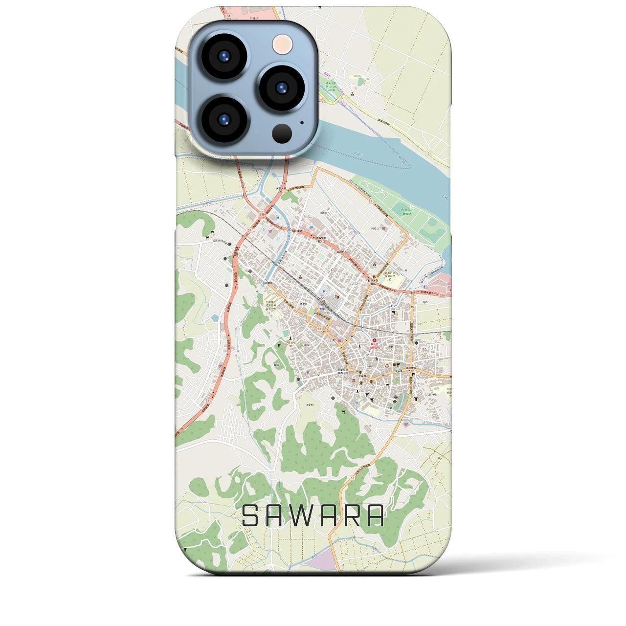 【佐原(千葉県)】地図柄iPhoneケース(バックカバータイプ)