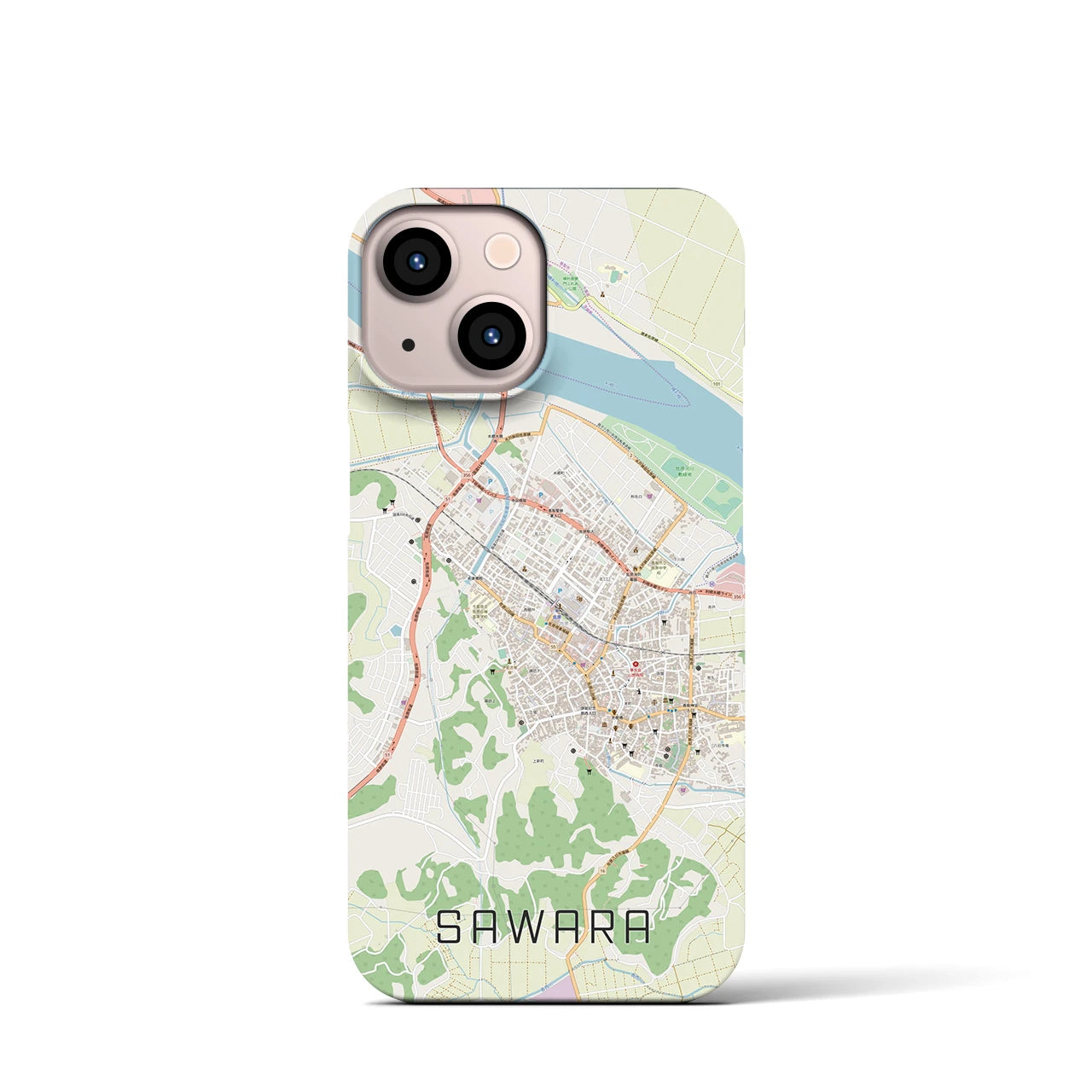 【佐原(千葉県)】地図柄iPhoneケース(バックカバータイプ)