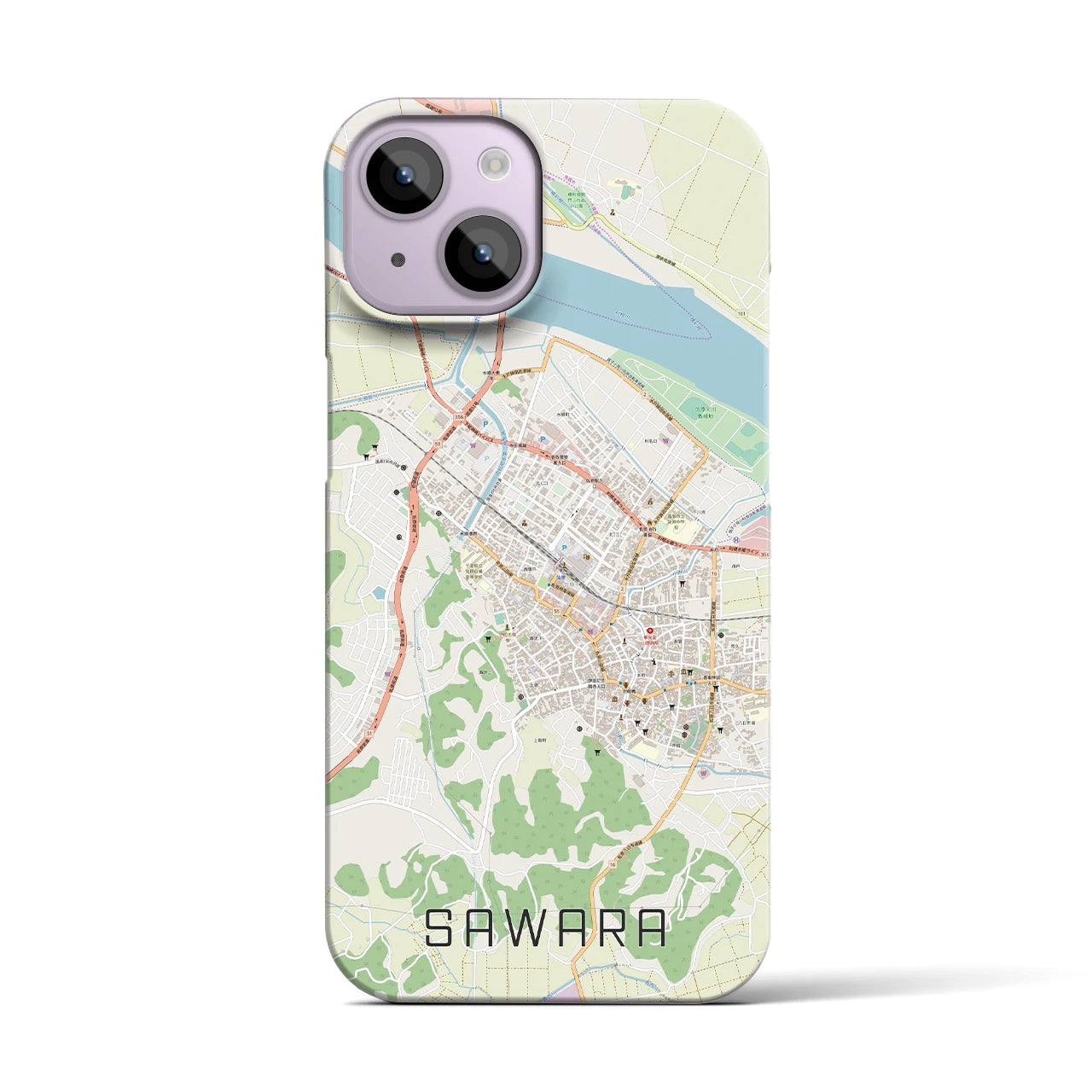 【佐原(千葉県)】地図柄iPhoneケース(バックカバータイプ)
