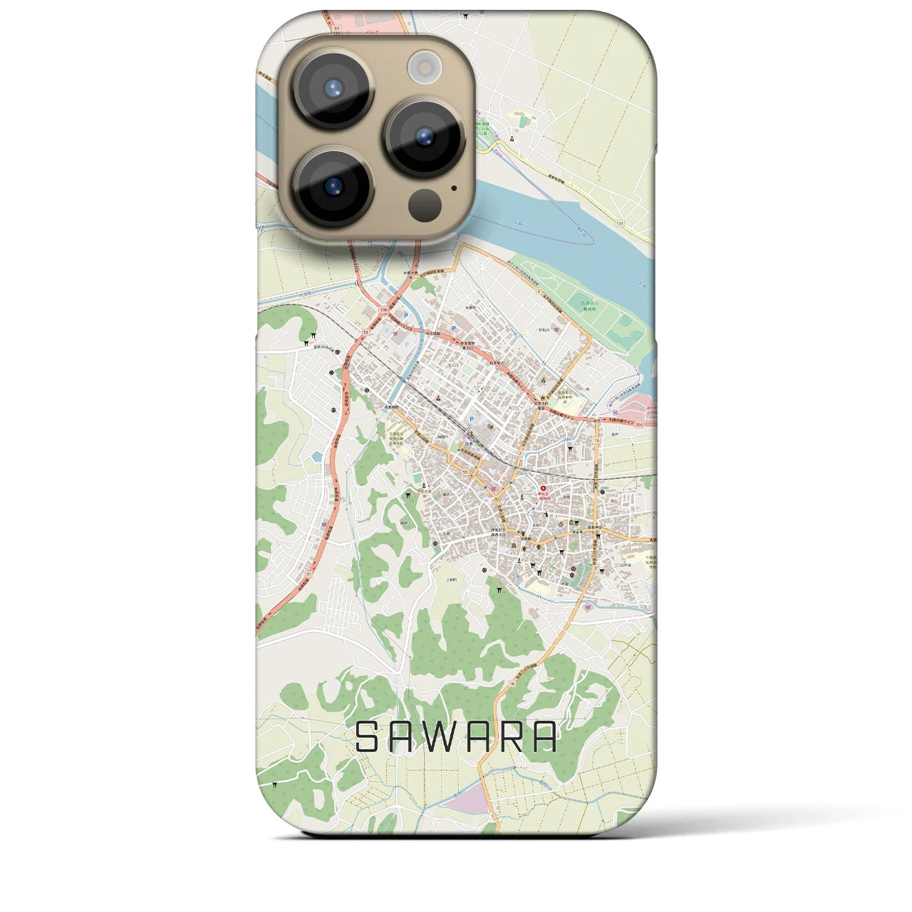 【佐原(千葉県)】地図柄iPhoneケース(バックカバータイプ)