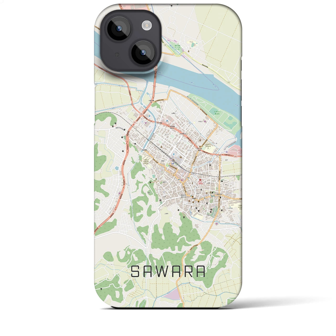【佐原(千葉県)】地図柄iPhoneケース(バックカバータイプ)