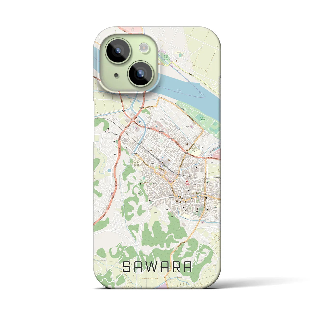 【佐原(千葉県)】地図柄iPhoneケース(バックカバータイプ)