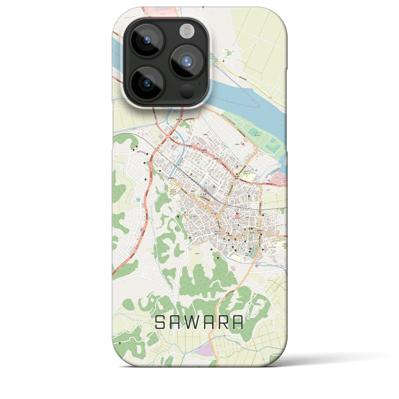 【佐原(千葉県)】地図柄iPhoneケース(バックカバータイプ)
