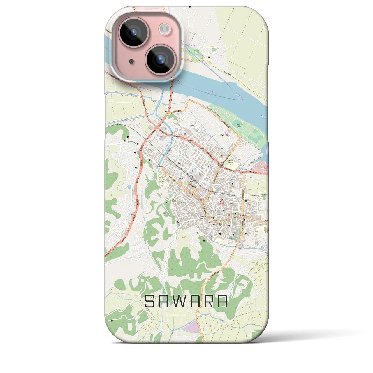【佐原(千葉県)】地図柄iPhoneケース(バックカバータイプ)
