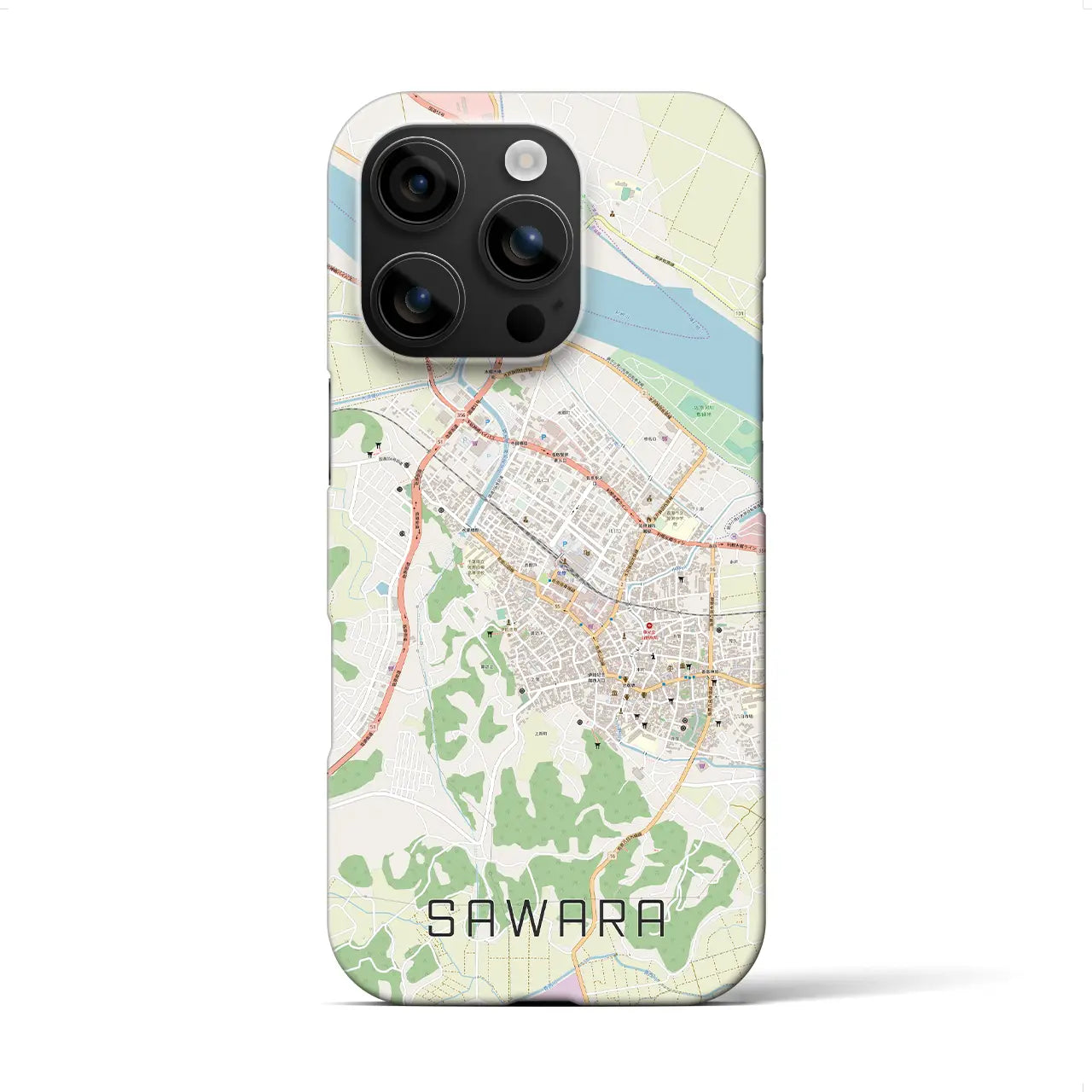 【佐原(千葉県)】地図柄iPhoneケース(バックカバータイプ)