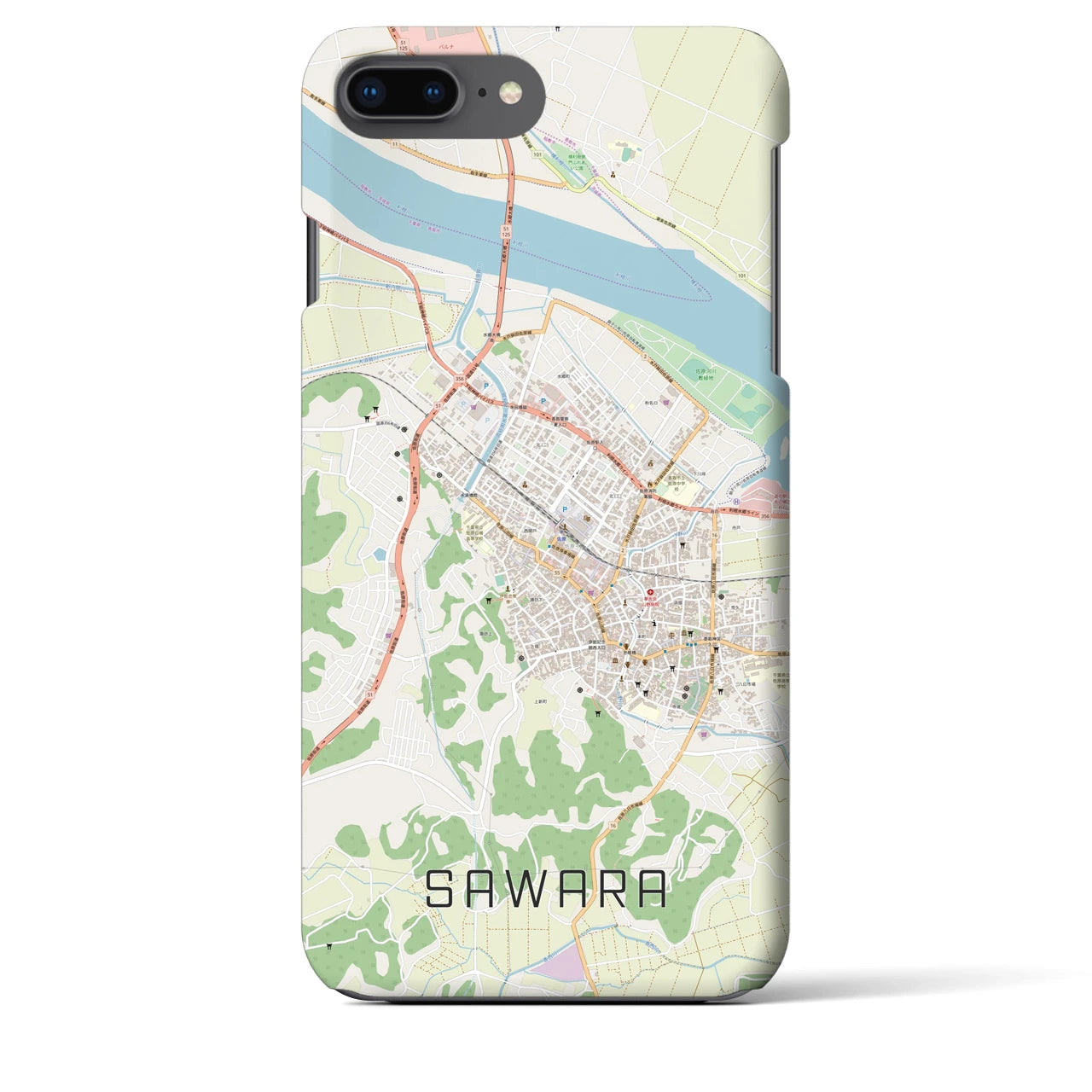 【佐原(千葉県)】地図柄iPhoneケース(バックカバータイプ)