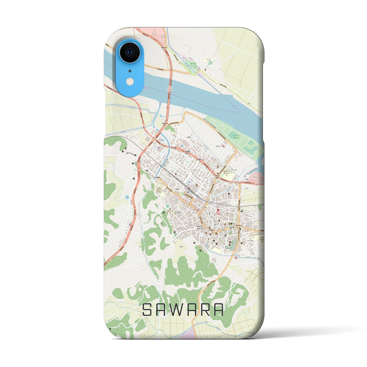 【佐原(千葉県)】地図柄iPhoneケース(バックカバータイプ)