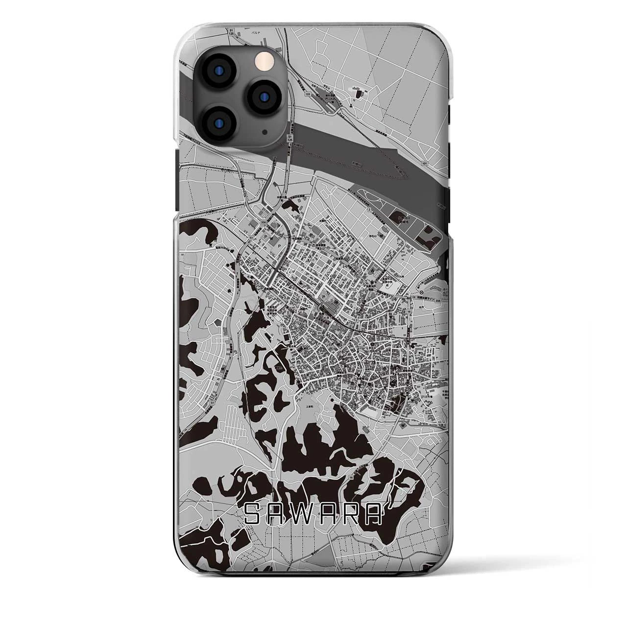 【佐原(千葉県)】地図柄iPhoneケース(クリアタイプ)