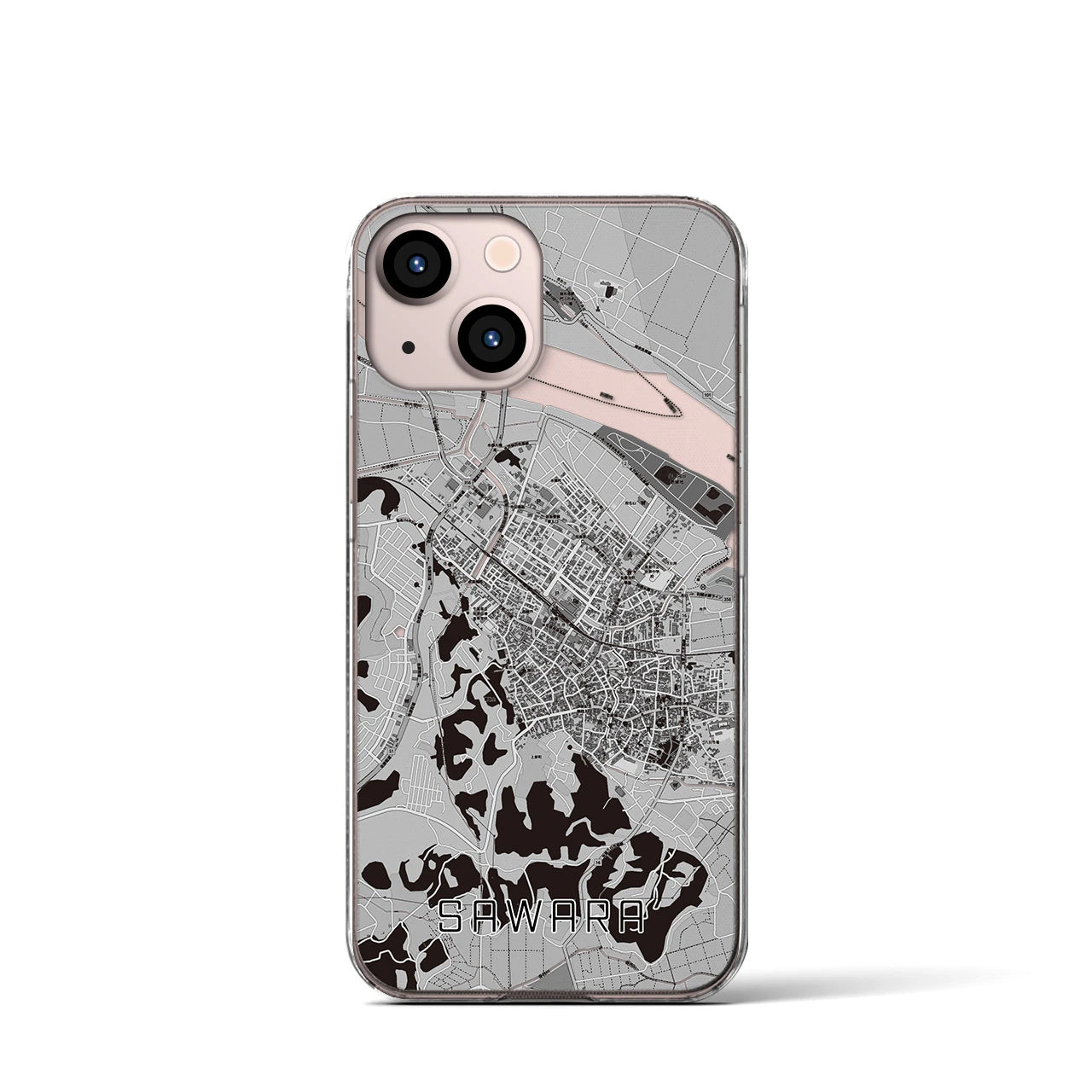 【佐原(千葉県)】地図柄iPhoneケース(クリアタイプ)