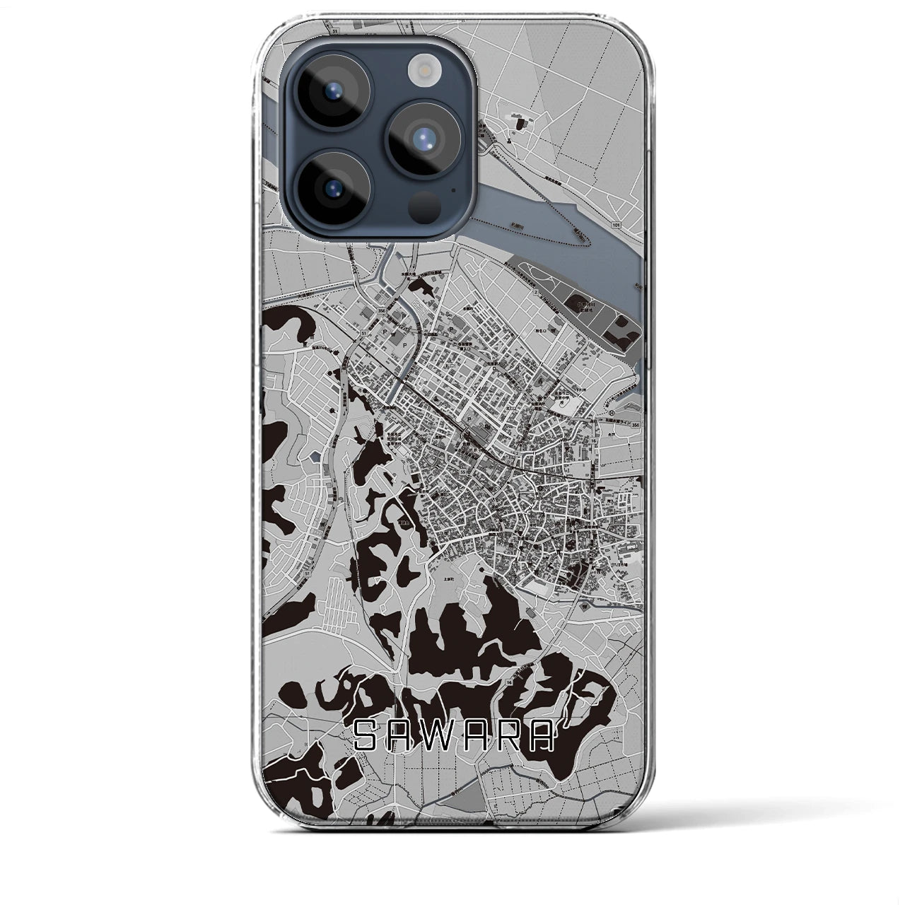 【佐原(千葉県)】地図柄iPhoneケース(クリアタイプ)