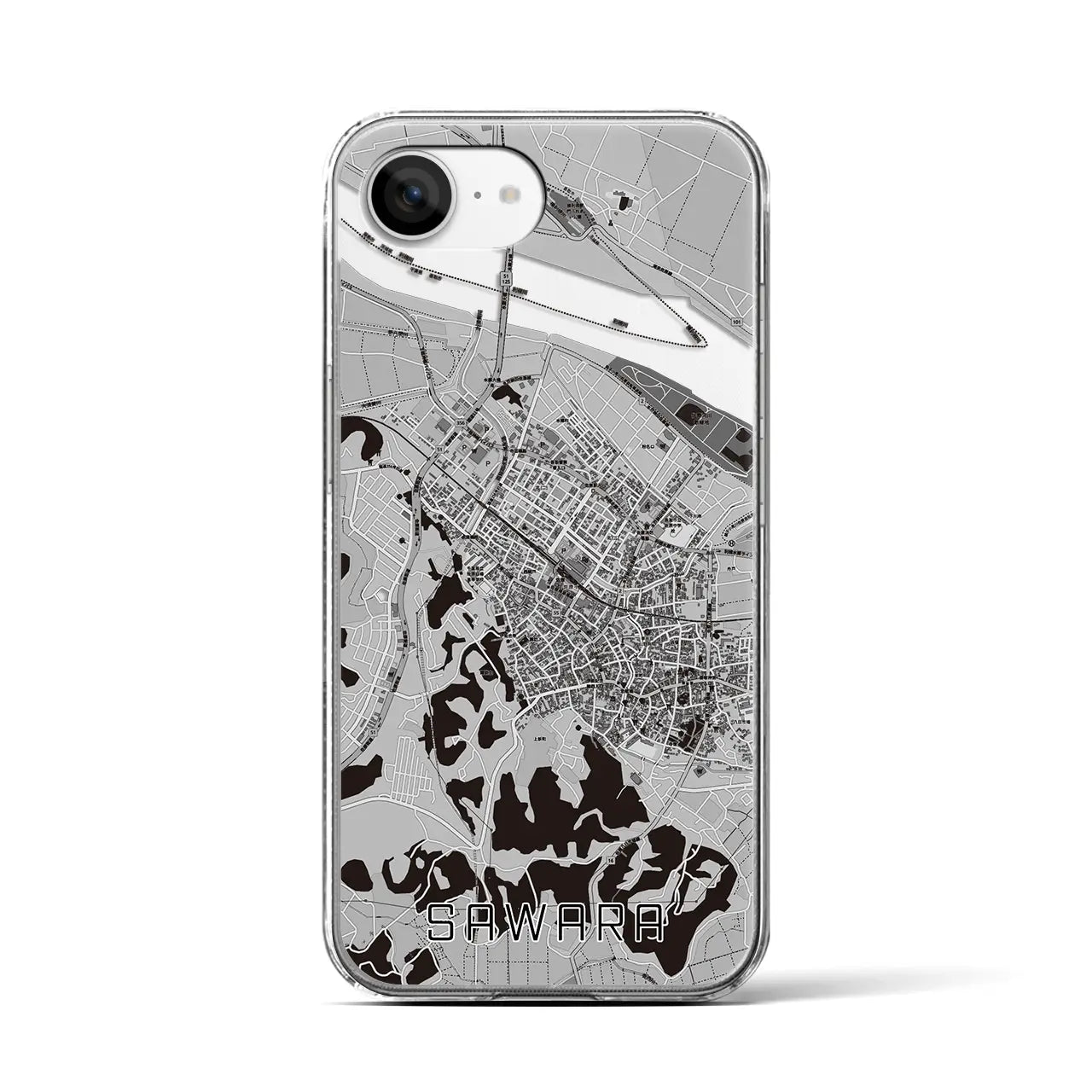 【佐原(千葉県)】地図柄iPhoneケース(クリアタイプ)