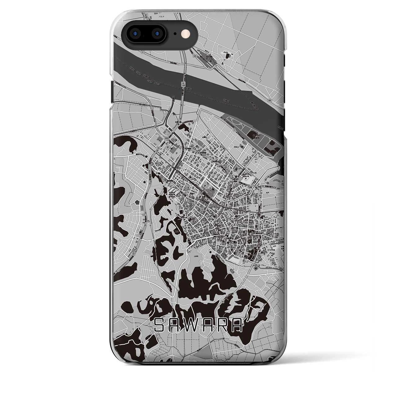 【佐原(千葉県)】地図柄iPhoneケース(クリアタイプ)