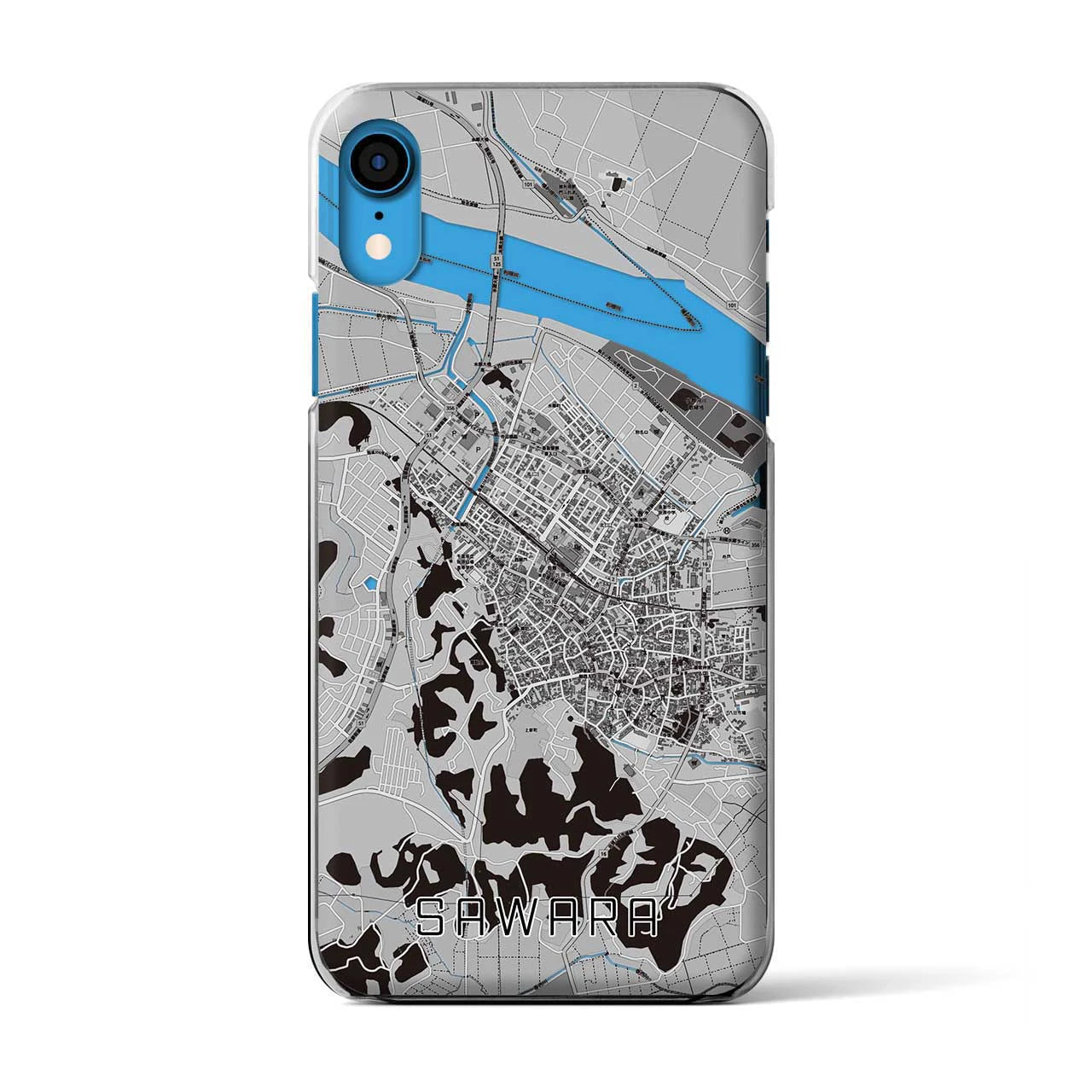 【佐原(千葉県)】地図柄iPhoneケース(クリアタイプ)