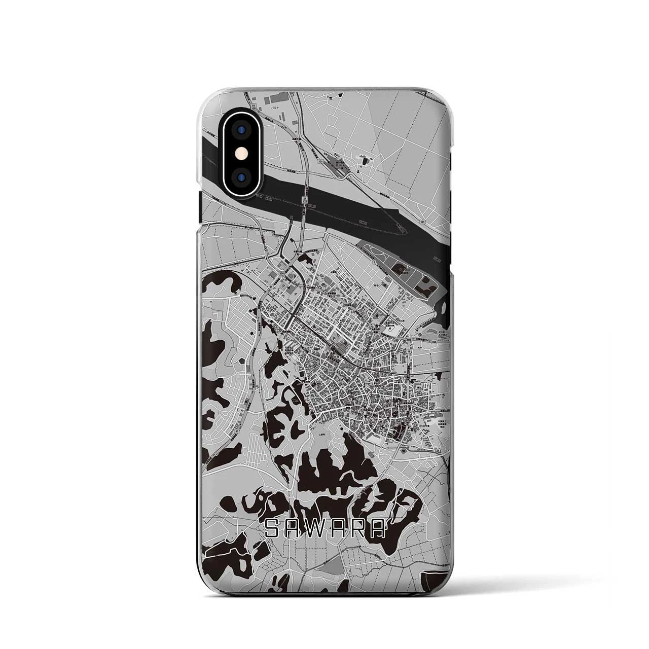 【佐原(千葉県)】地図柄iPhoneケース(クリアタイプ)