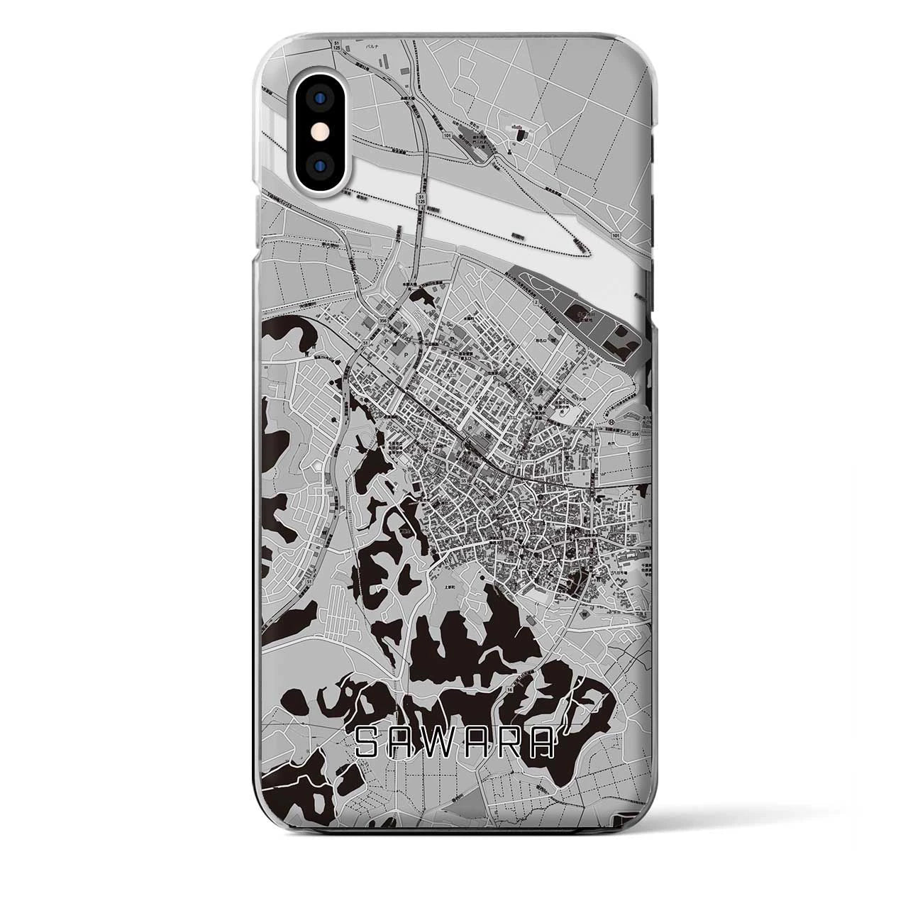 【佐原(千葉県)】地図柄iPhoneケース(クリアタイプ)