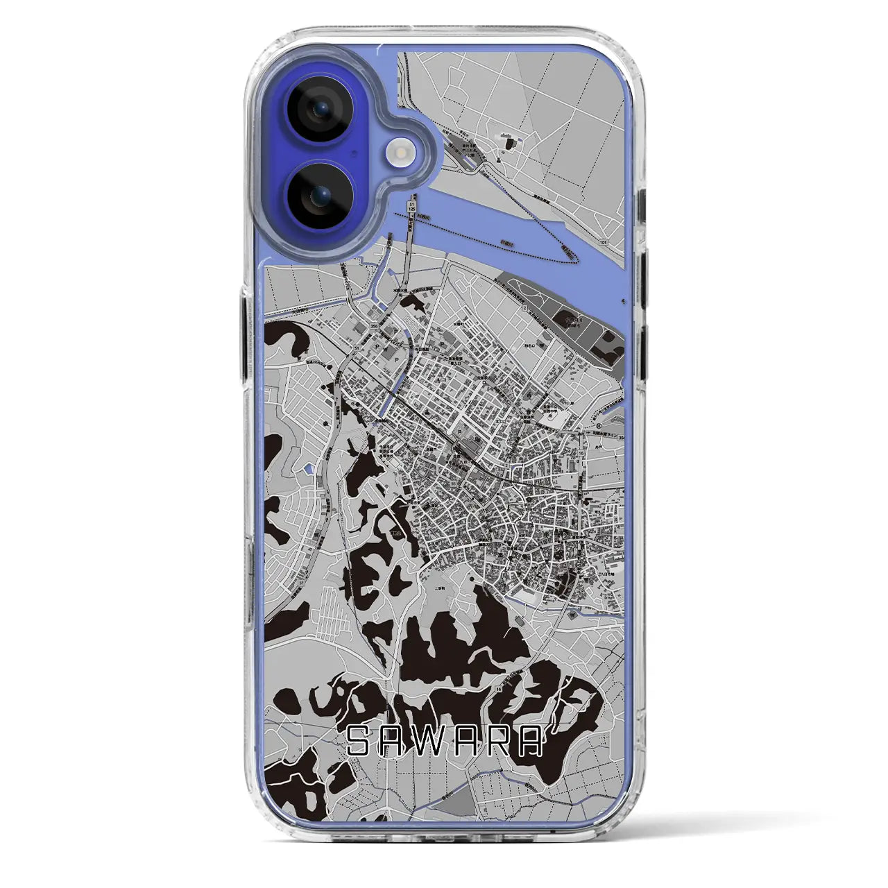 【佐原(千葉県)】地図柄iPhoneケース(MagSafeタイプ)