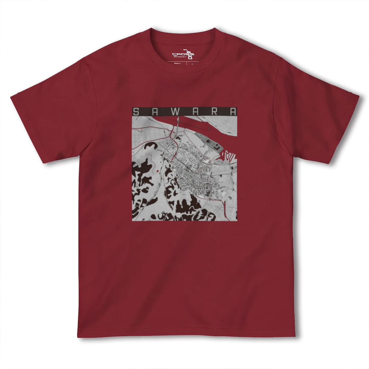 【佐原(千葉県)】地図柄ヘビーウェイトTシャツ