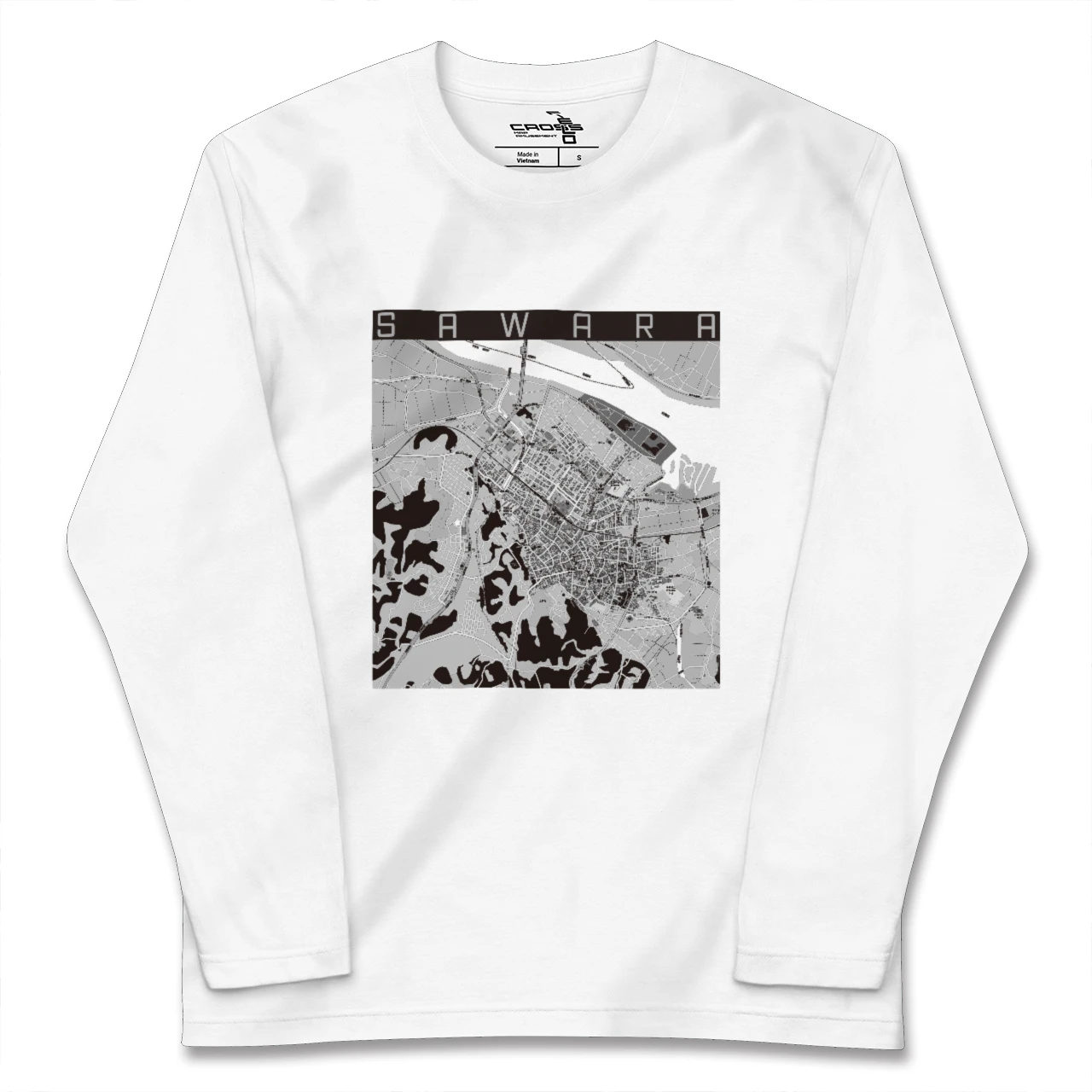 【佐原(千葉県)】地図柄ロングスリーブTシャツ