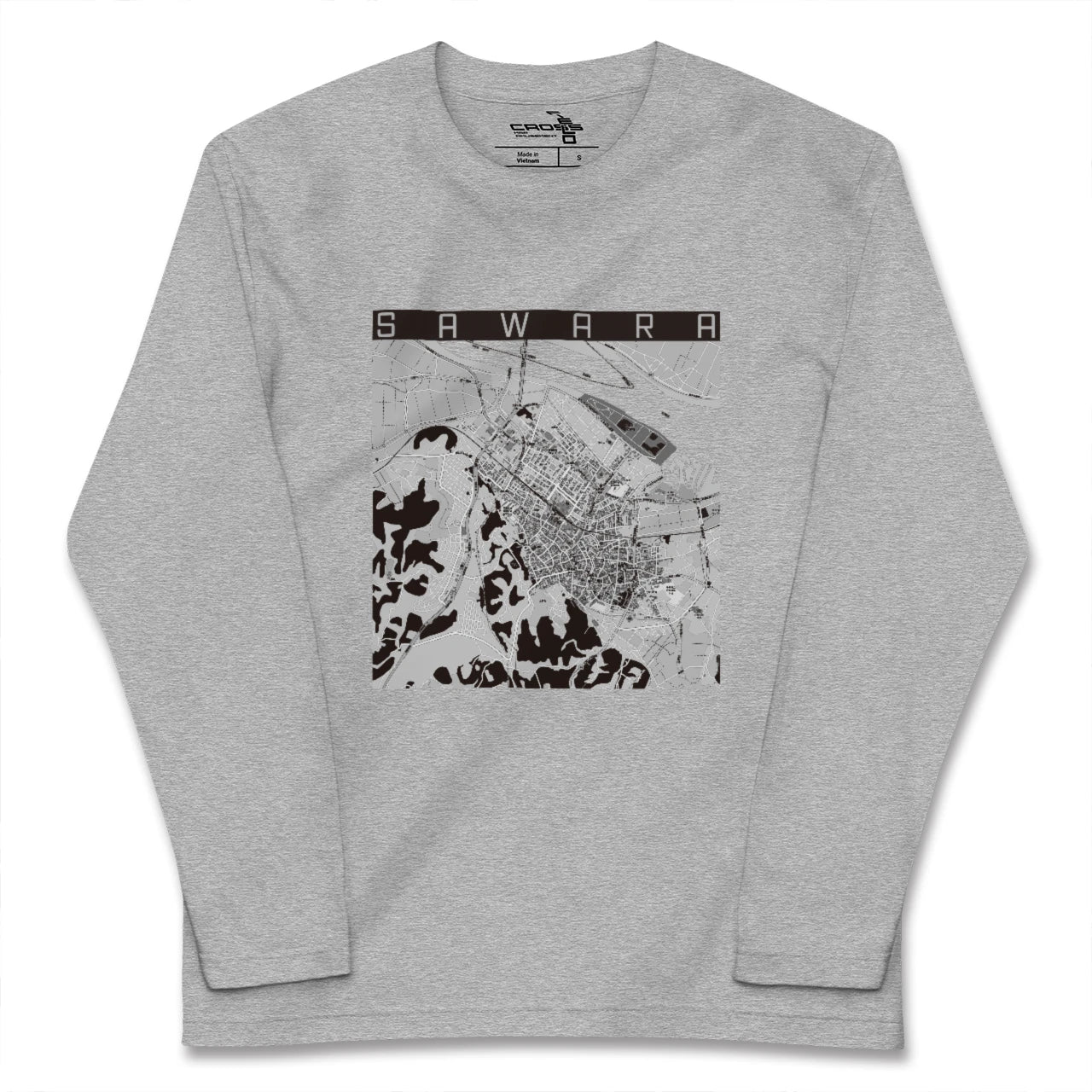 【佐原(千葉県)】地図柄ロングスリーブTシャツ