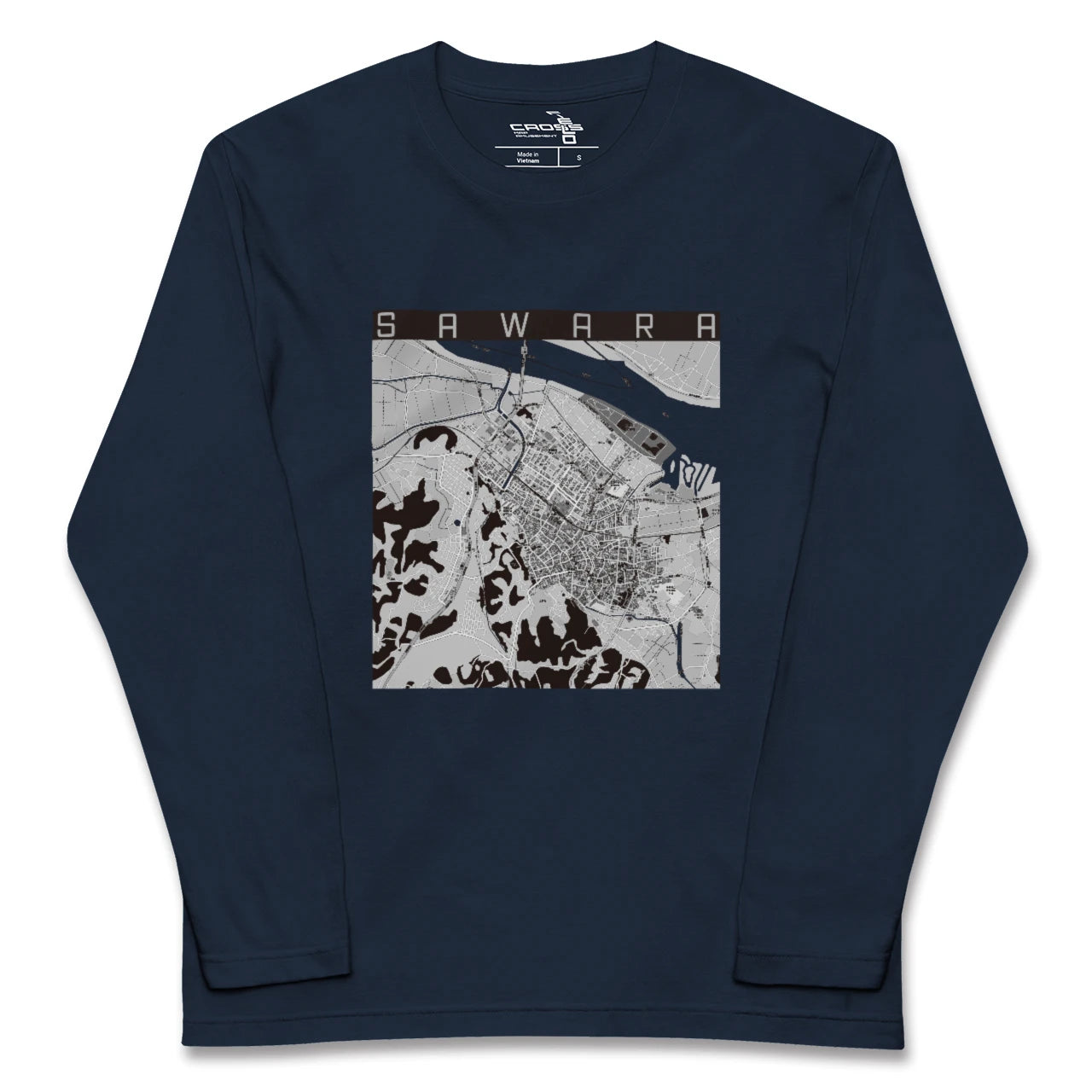 【佐原(千葉県)】地図柄ロングスリーブTシャツ