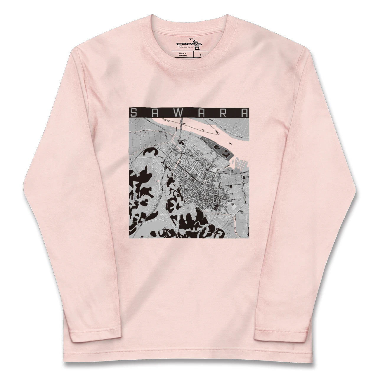 【佐原(千葉県)】地図柄ロングスリーブTシャツ