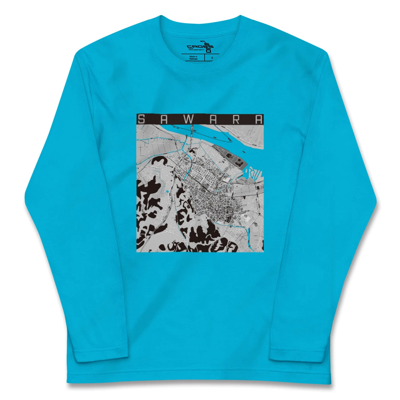 【佐原(千葉県)】地図柄ロングスリーブTシャツ