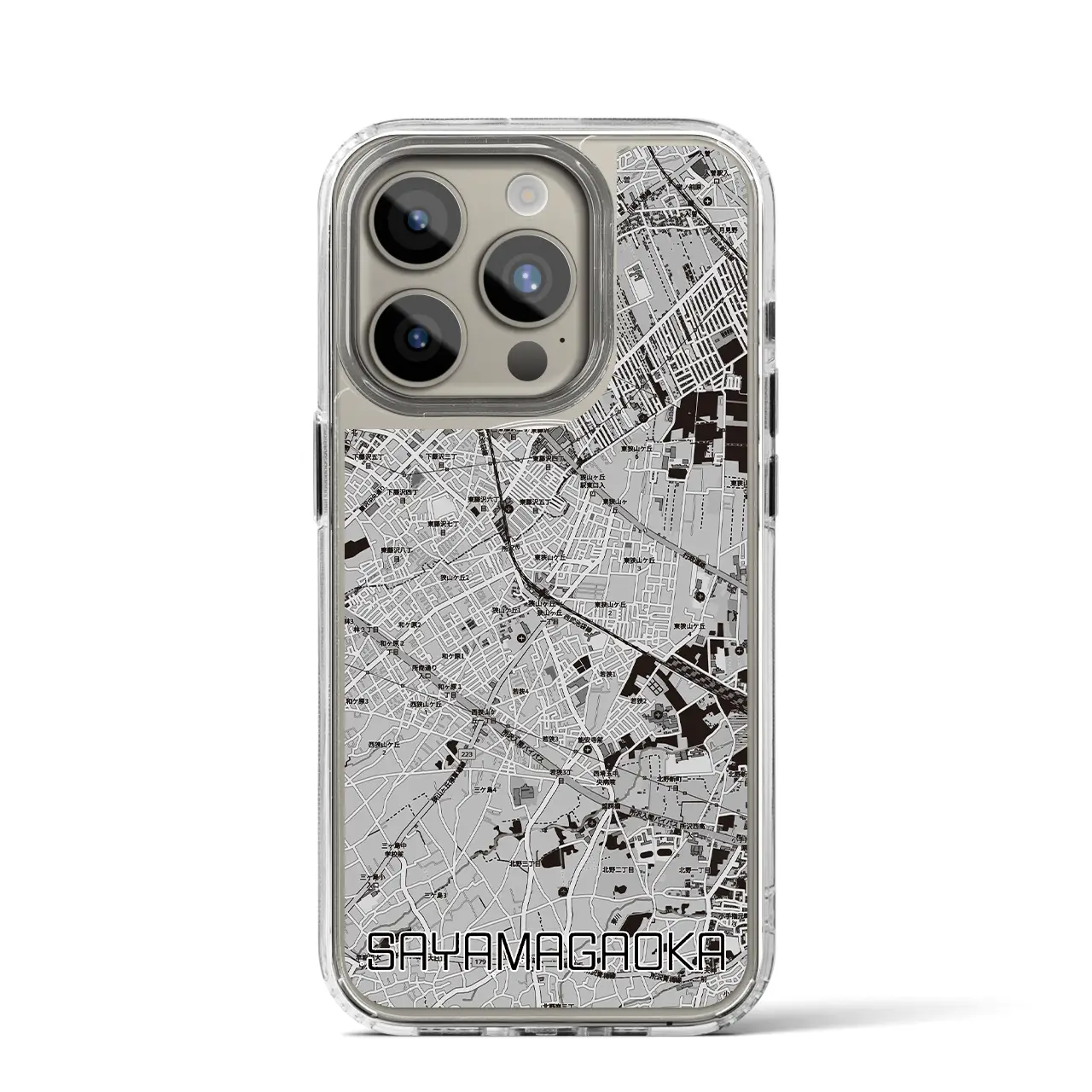 【狭山ヶ丘(埼玉県)】地図柄iPhoneケース(MagSafeタイプ)