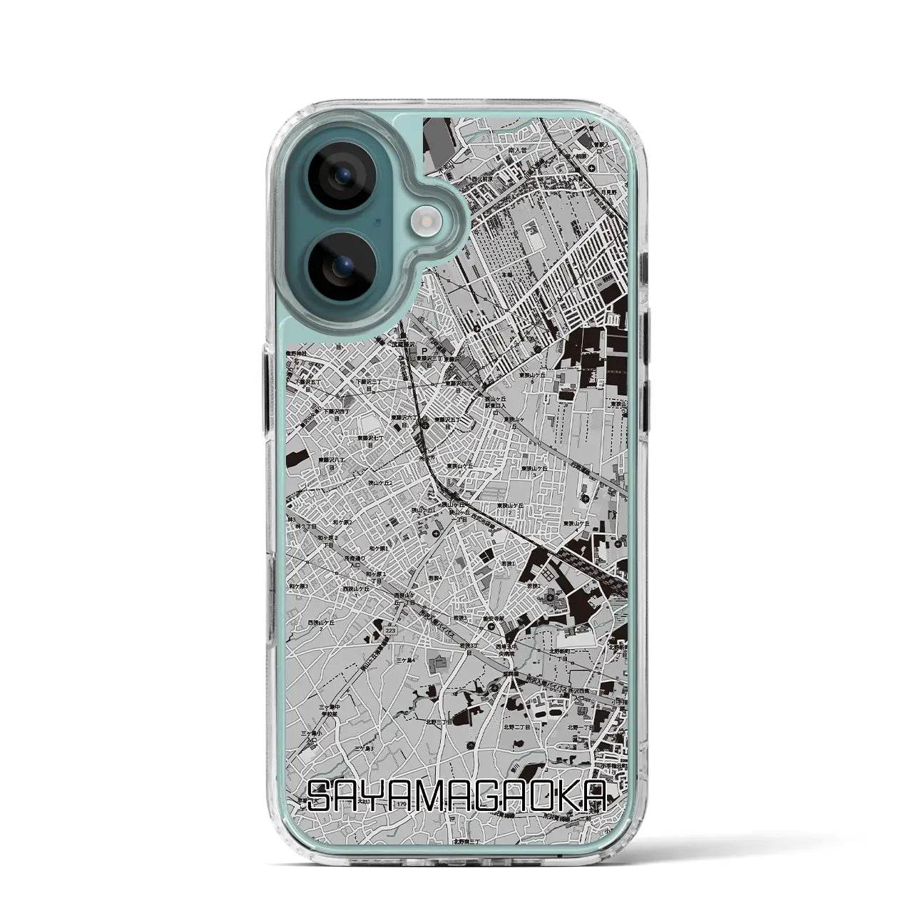 【狭山ヶ丘(埼玉県)】地図柄iPhoneケース(MagSafeタイプ)