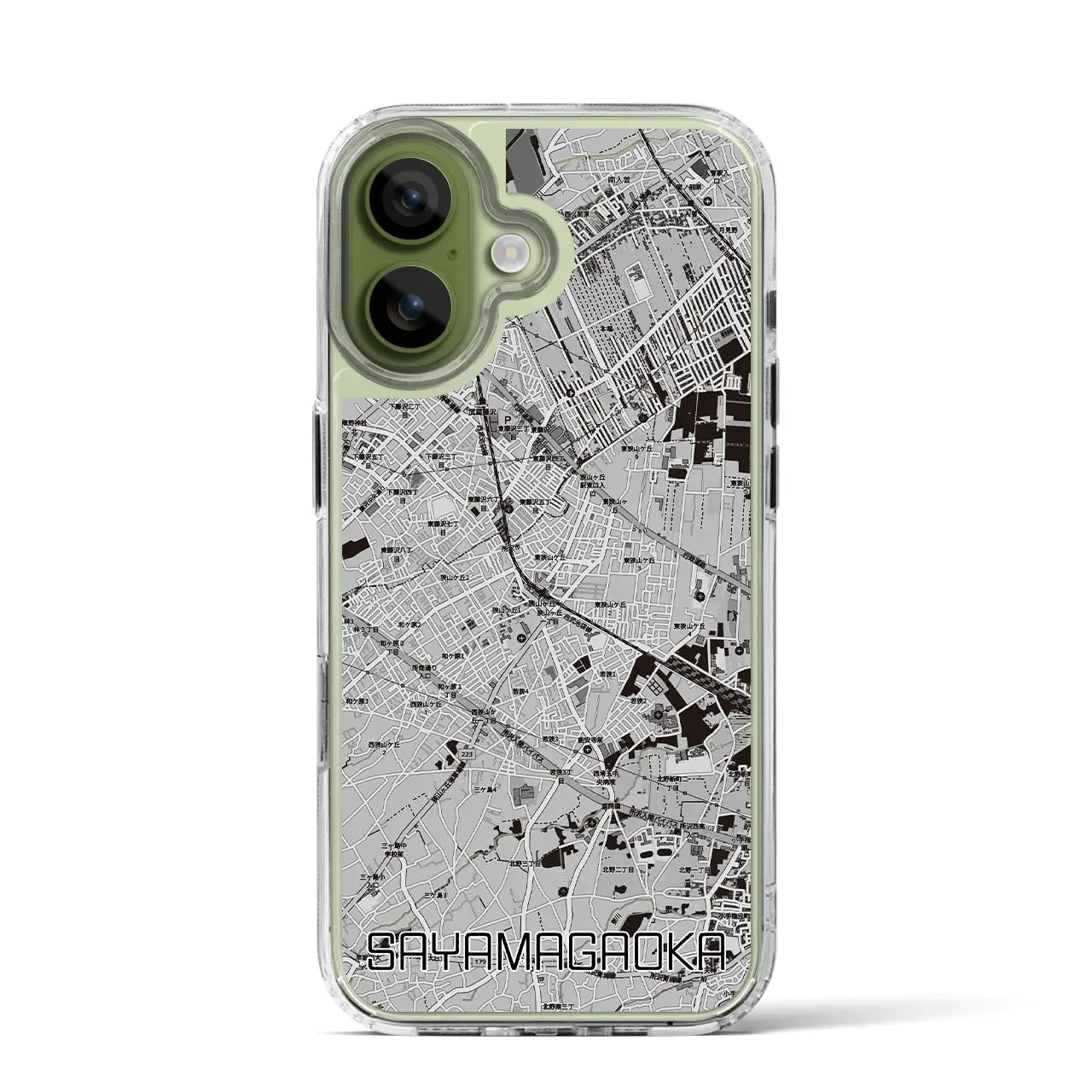 【狭山ヶ丘(埼玉県)】地図柄iPhoneケース(MagSafeタイプ)