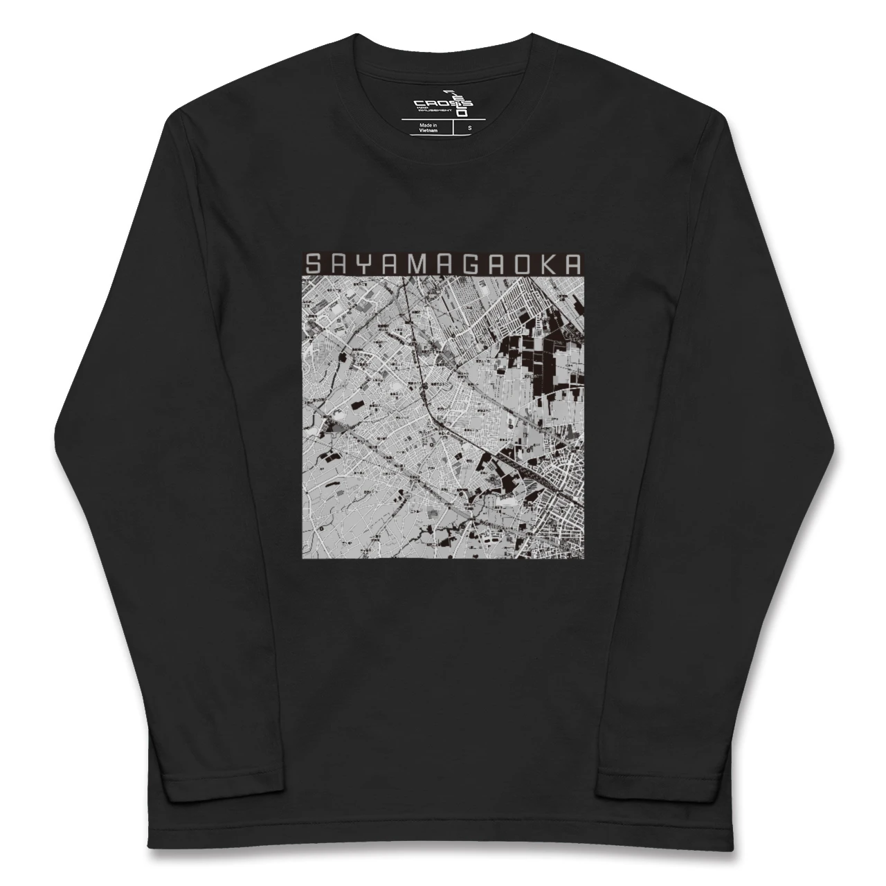 【狭山ヶ丘(埼玉県)】地図柄ロングスリーブTシャツ