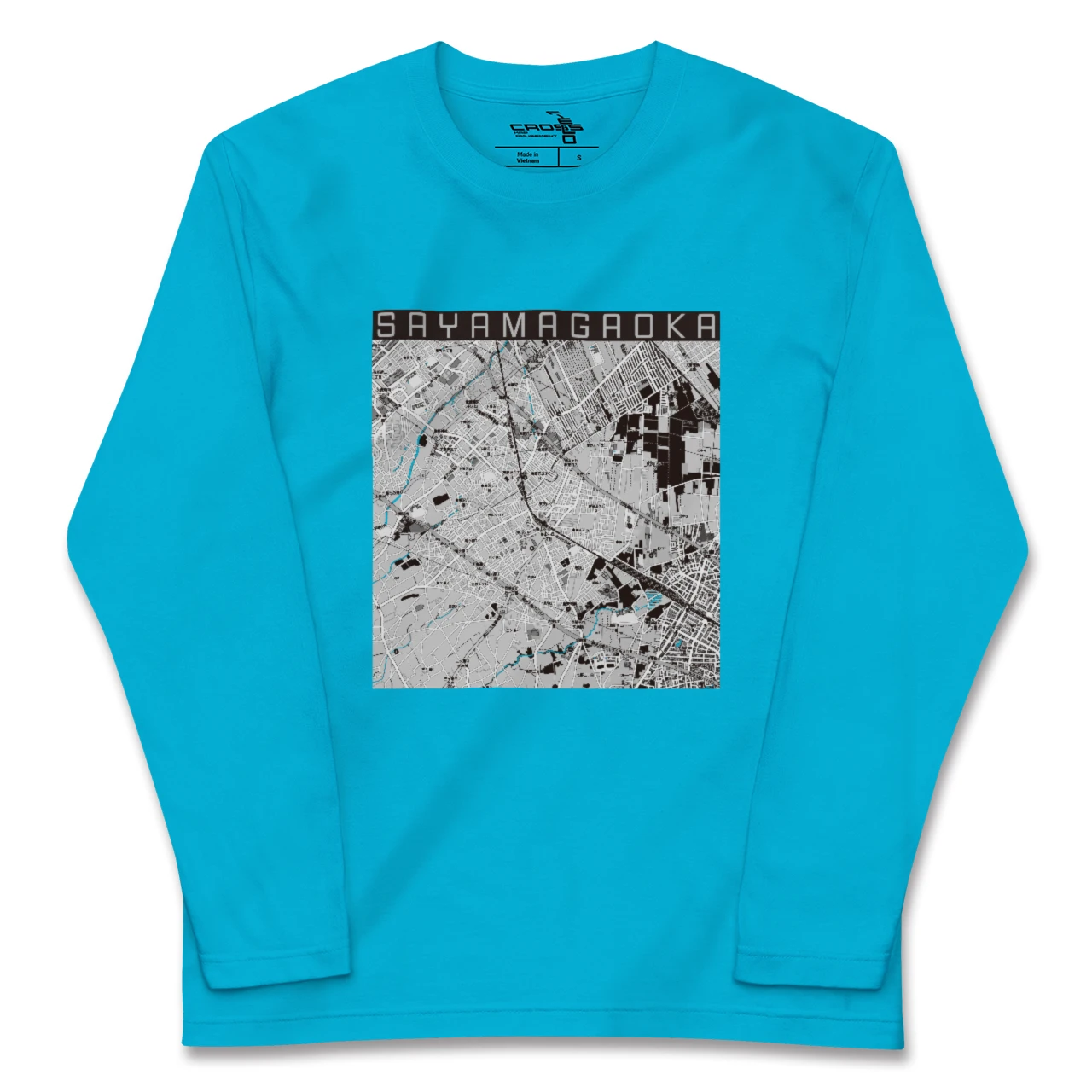 【狭山ヶ丘(埼玉県)】地図柄ロングスリーブTシャツ